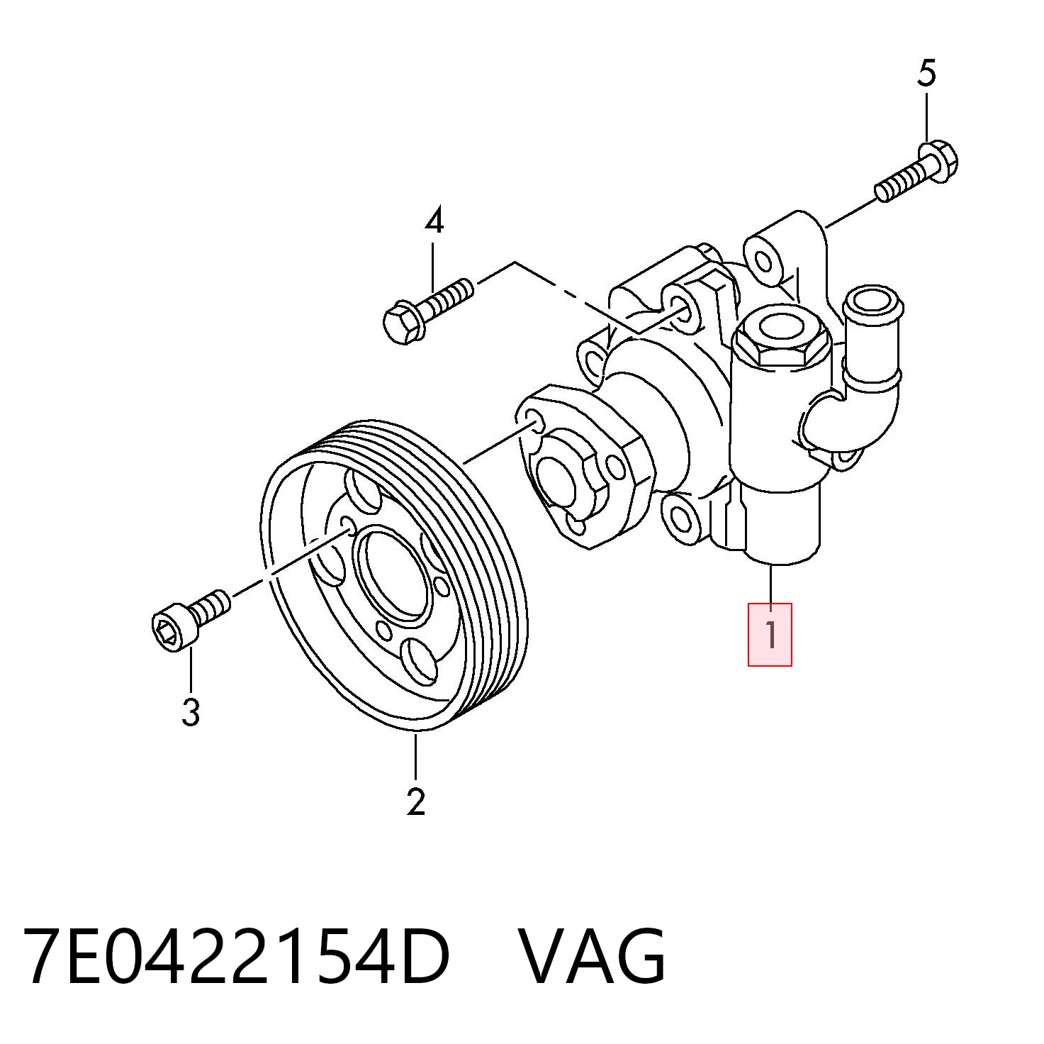 7E0422154D VAG Насос гідропідсилювача