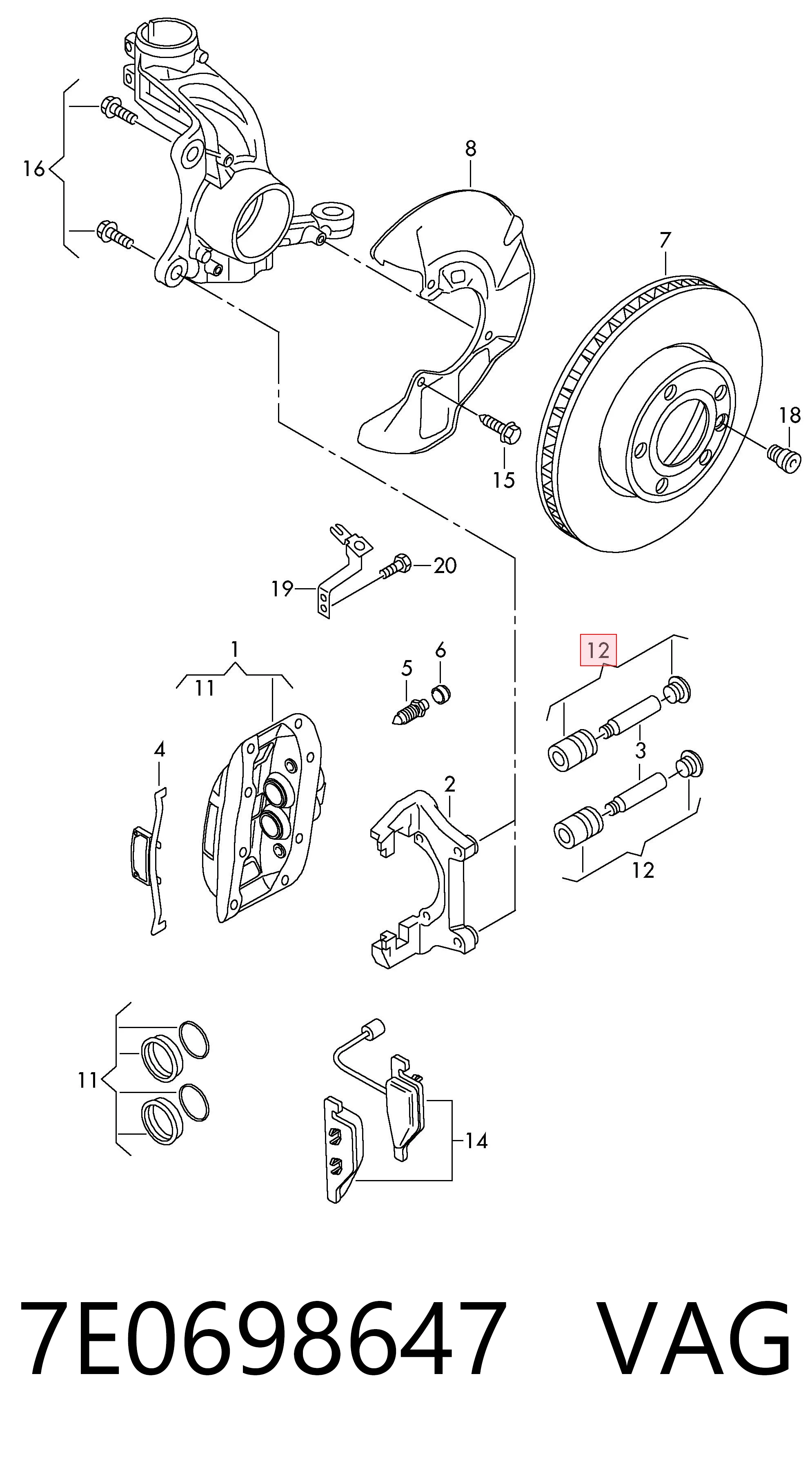 A0004201376 Mercedes Пильник направляючої супортугальмівного, переднього