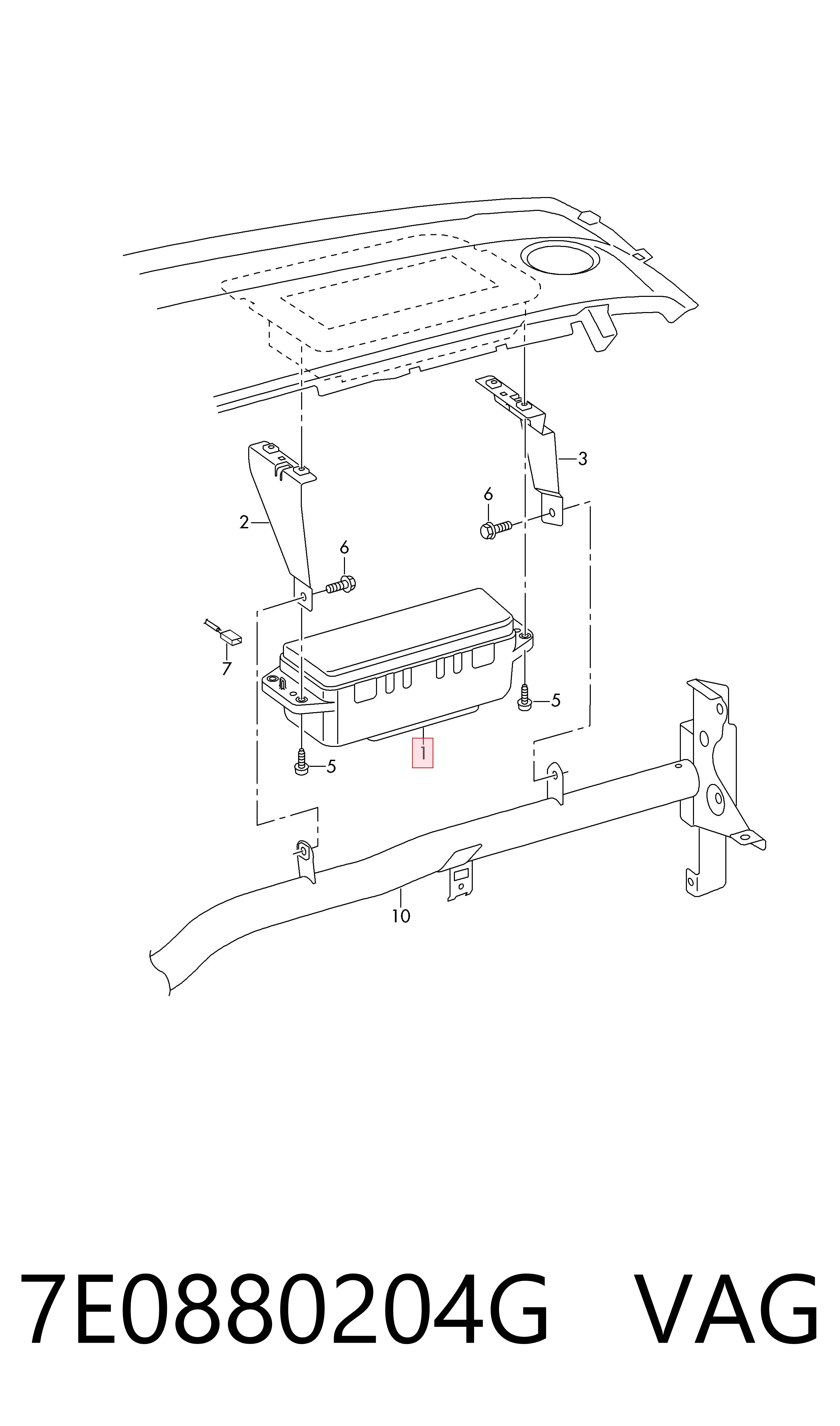 Подушка безпеки бокова VAG 7E0880204G ціна, від 159.41 USD