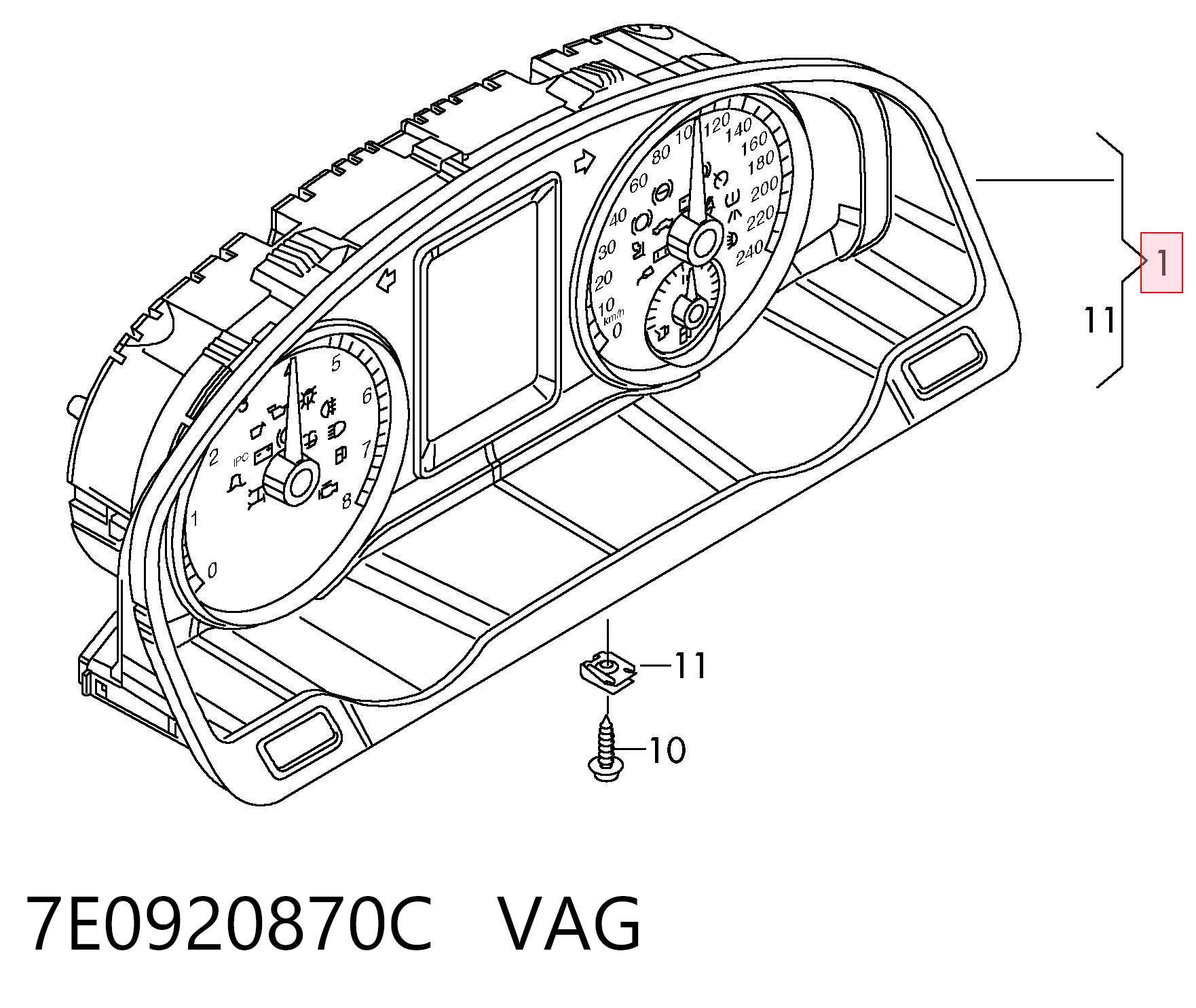 Прилади управління VAG 7E0920870C ціна, від 282.17 USD