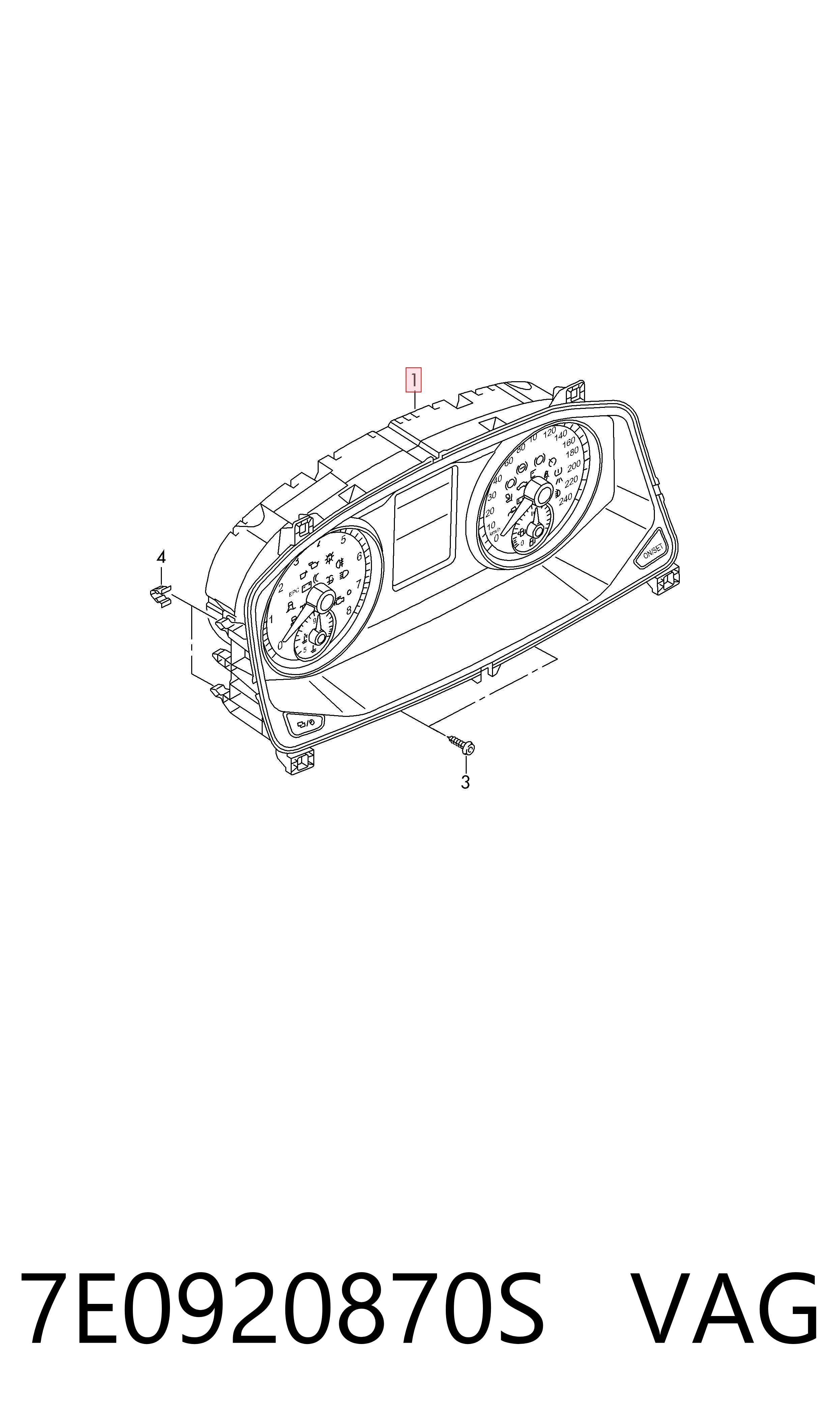 Прилади управління VAG 7E0920870S ціна, від 273.42 USD