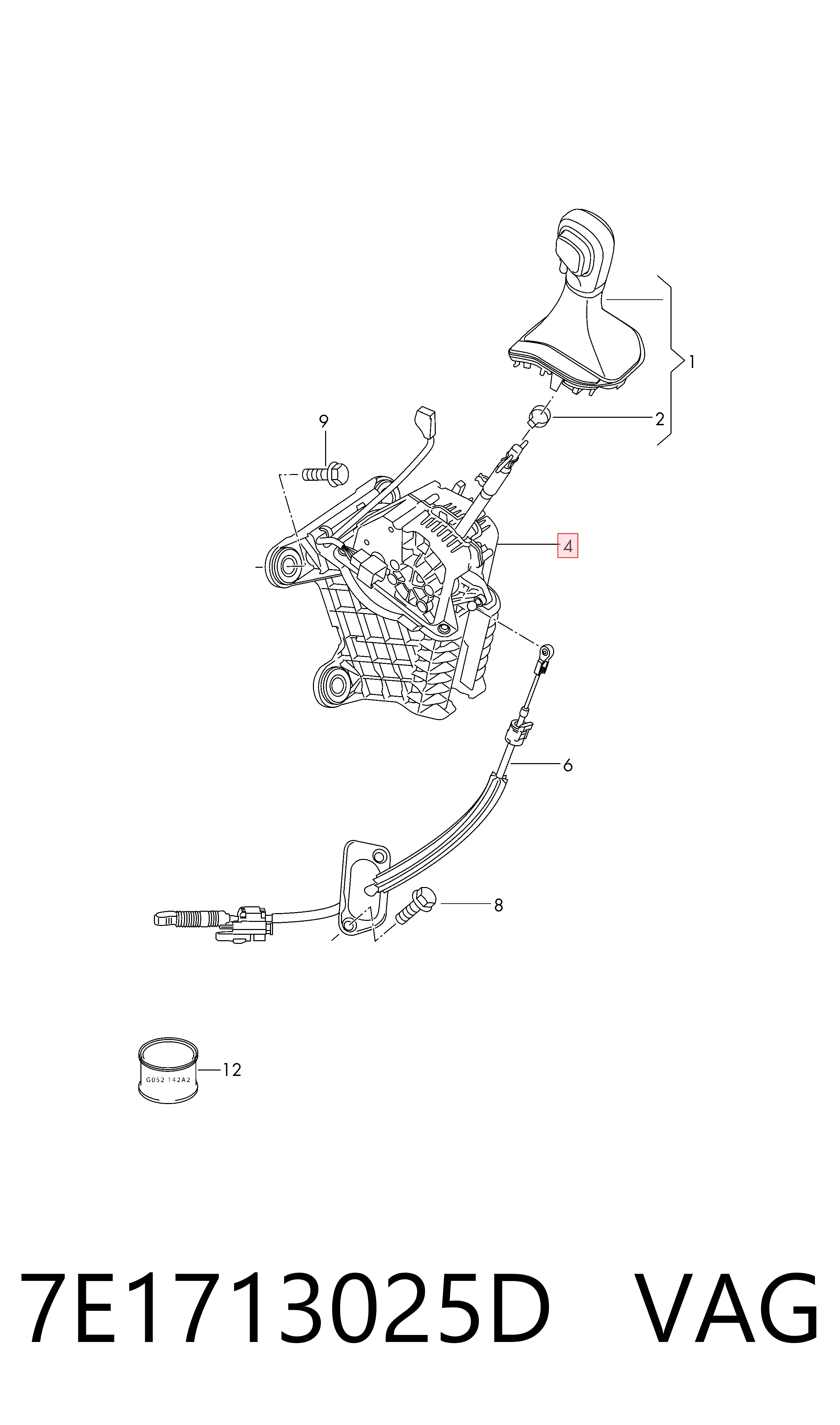 Купити Куліса перемикання передач Volkswagen Transporter T5 7HB, 7HJ, 7EB, 7EJ