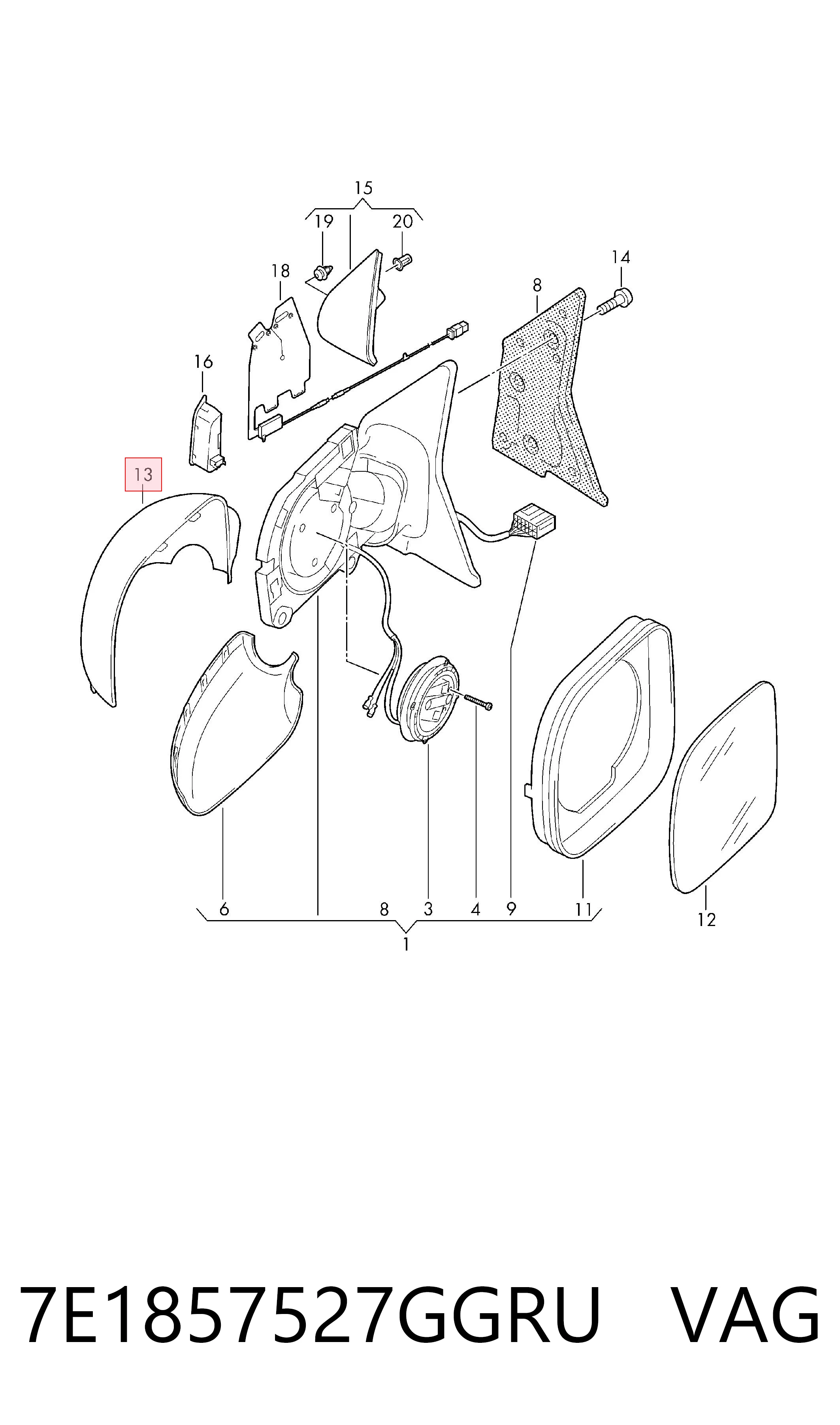 956954PE Polcar Накладка водійського дзеркала