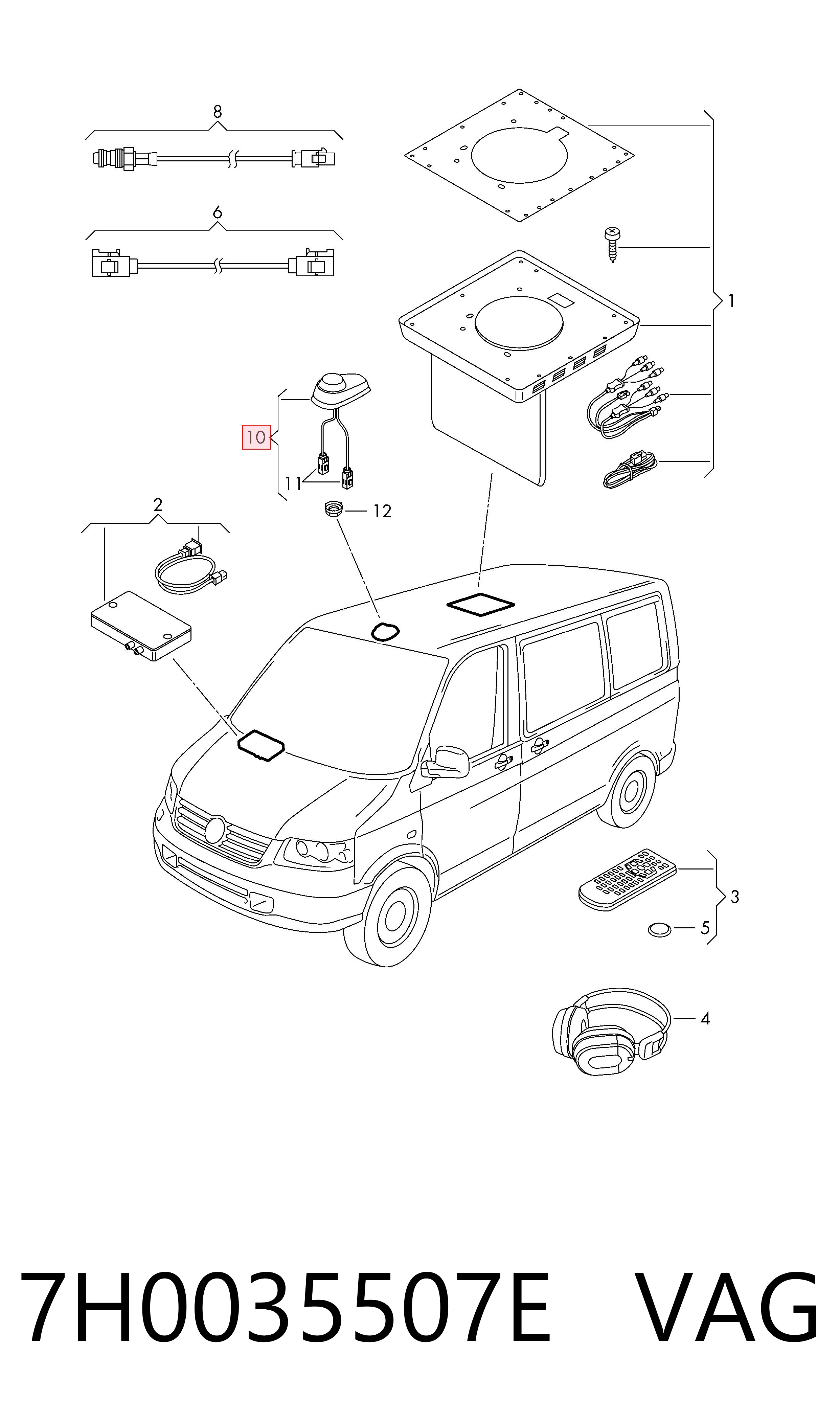Антена Volkswagen Transporter T5 автобус (7HB, 7HJ, 7EB, 7EJ) (2003 - 2016) ціна, від 1310.00 UAH