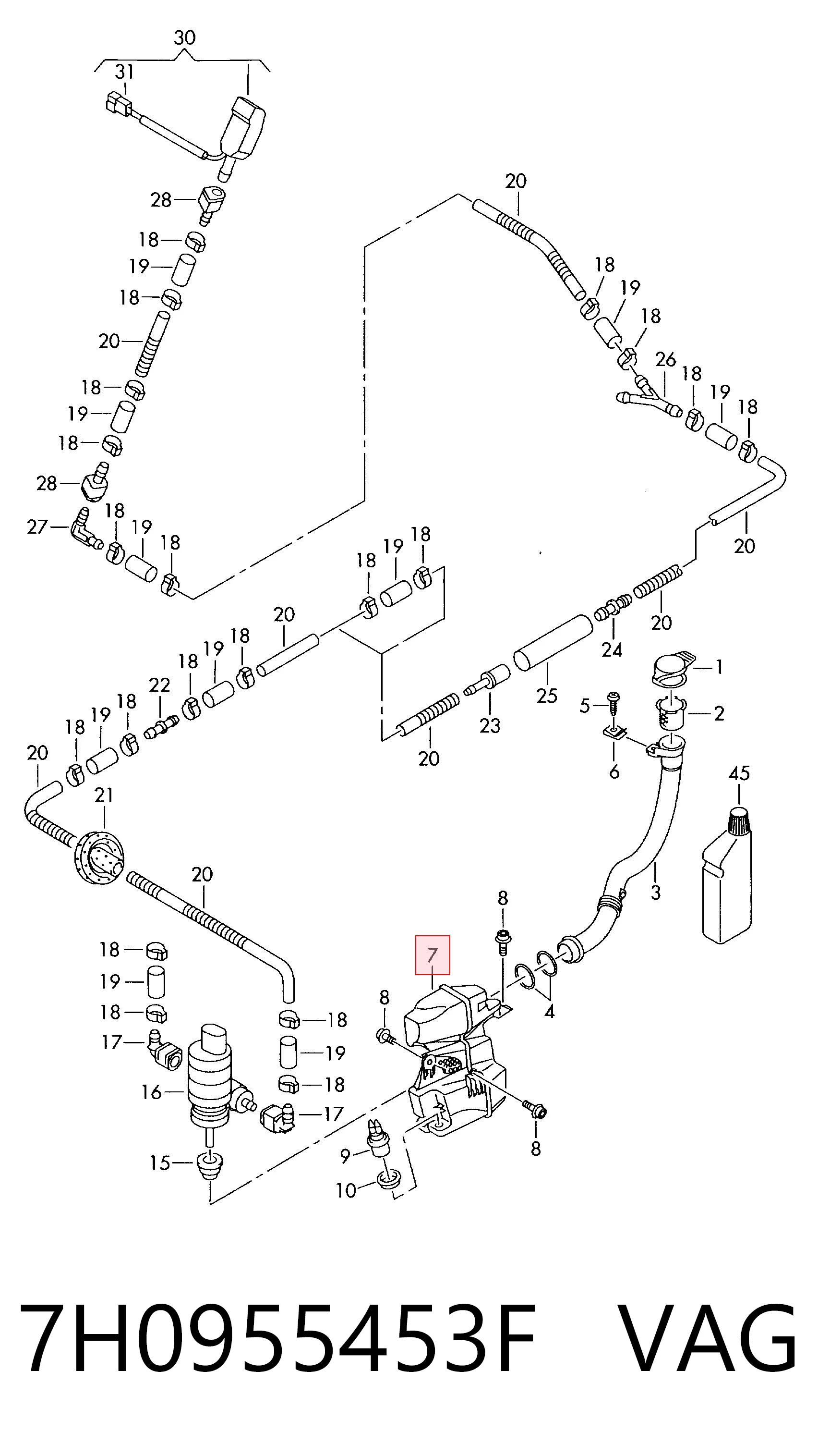 Купити 3L955014 AND Бачок омивайки