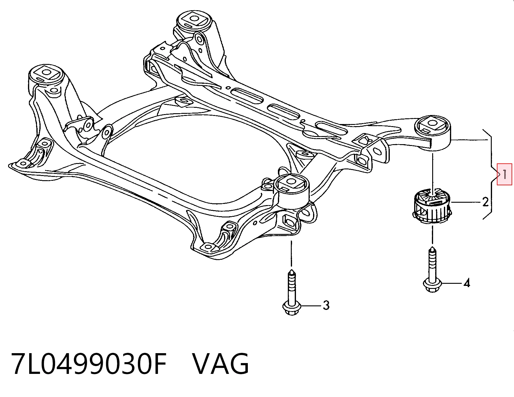 Передня балка на Porsche Cayenne II 92A