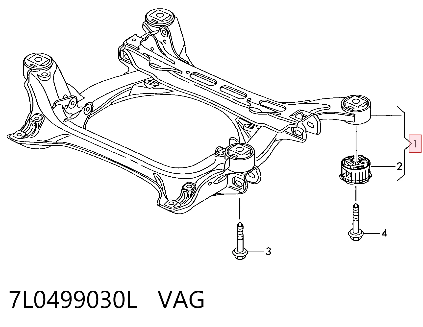  Підрамник передній Porsche Cayenne 2