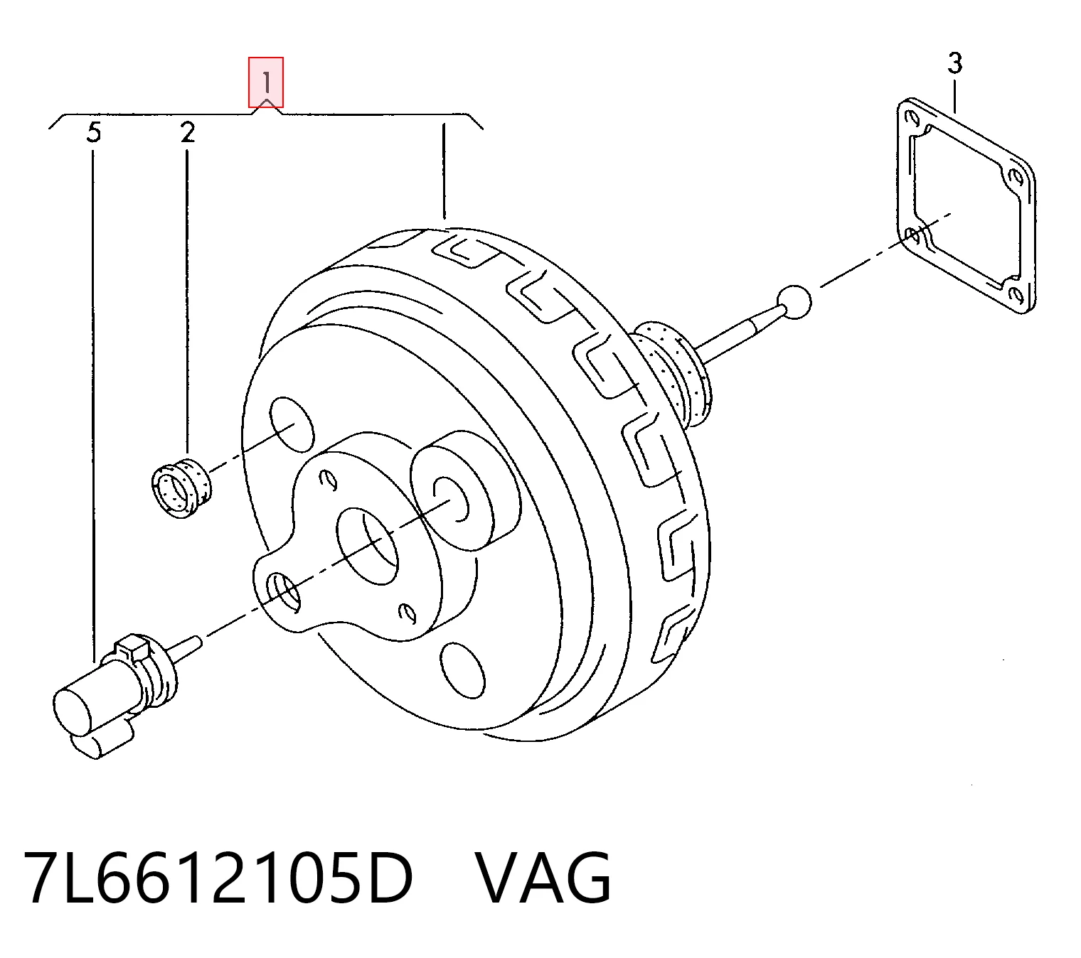 Вакуумника Volkswagen Touareg I позашляховик (7LA, 7L6, 7L7) (2002 - 2010) ціна, від 19.84 USD