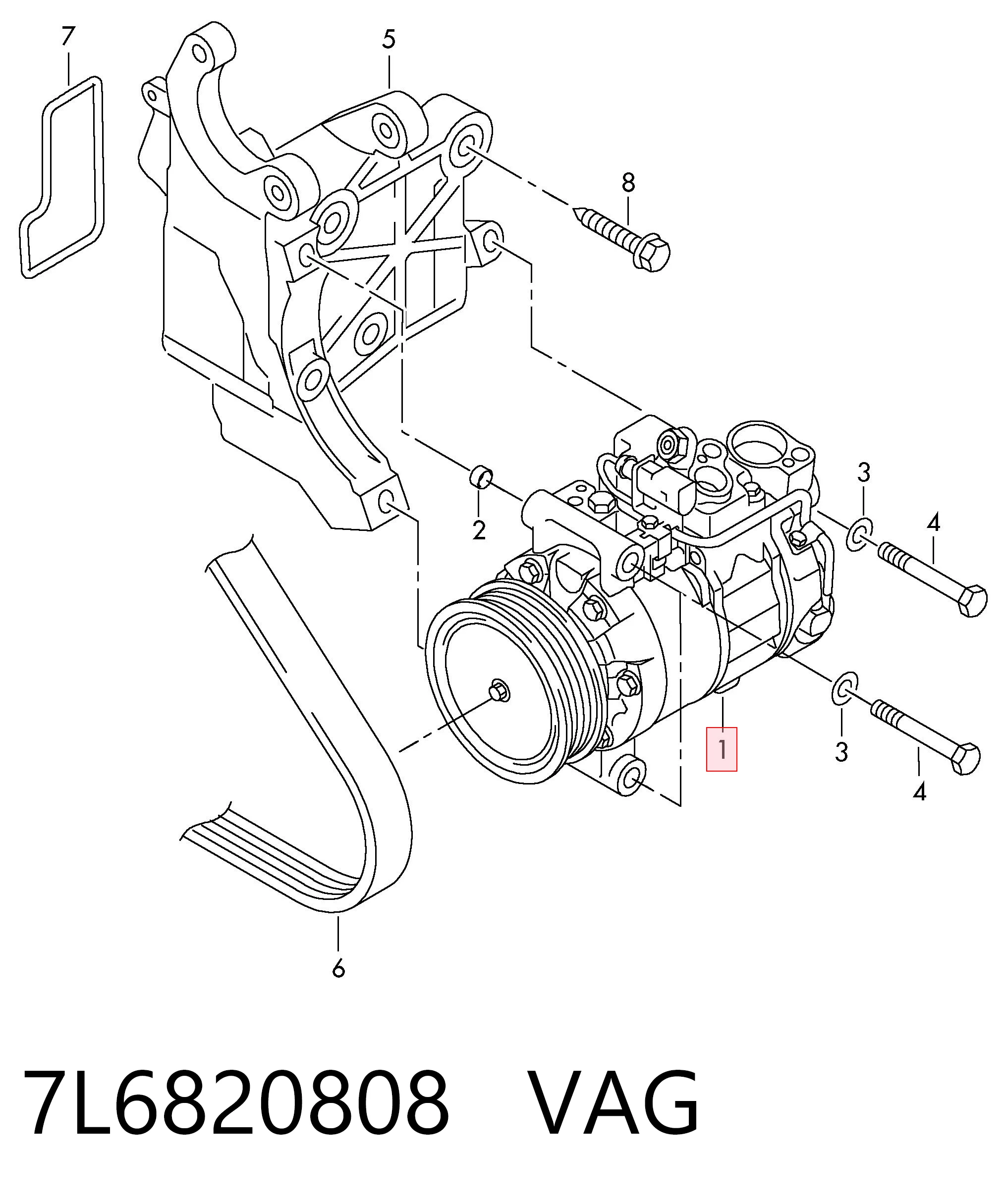 7L6820808 VAG Компресор холодоагенту