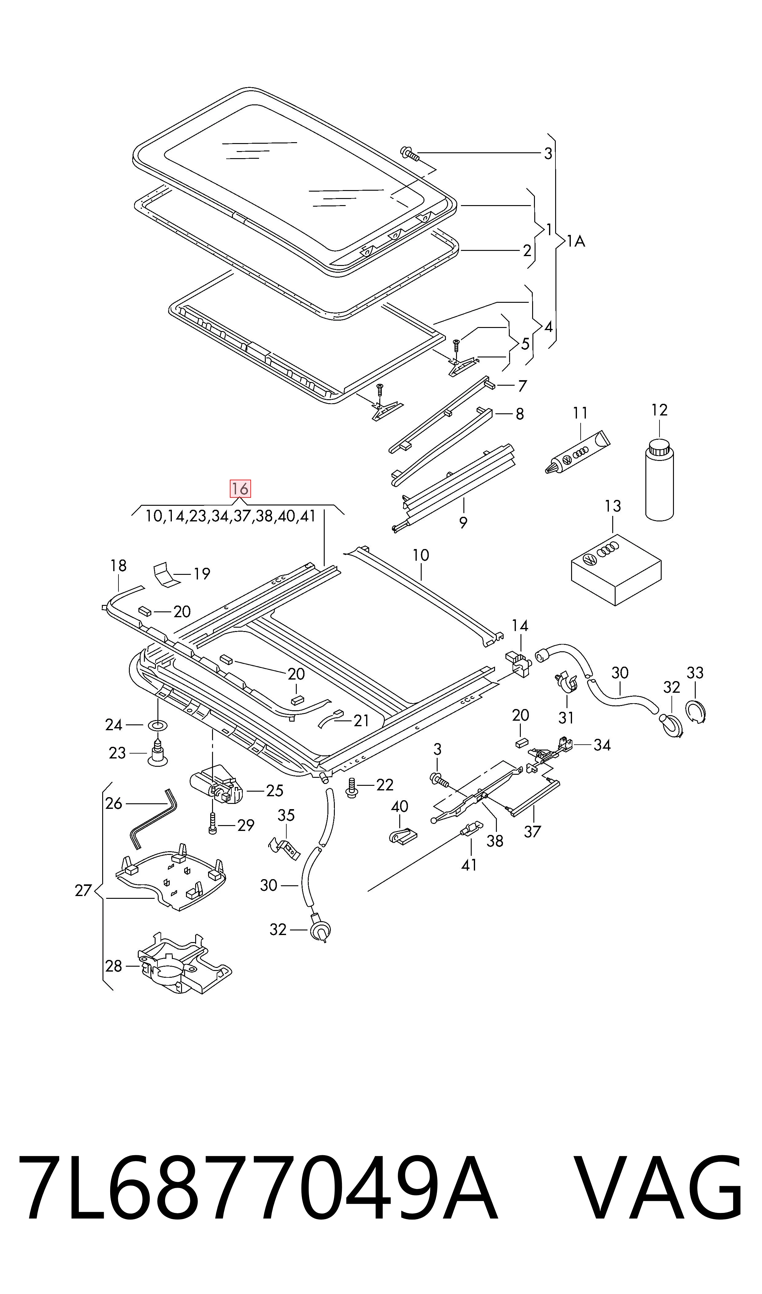 7L6877049A VAG Панель люка