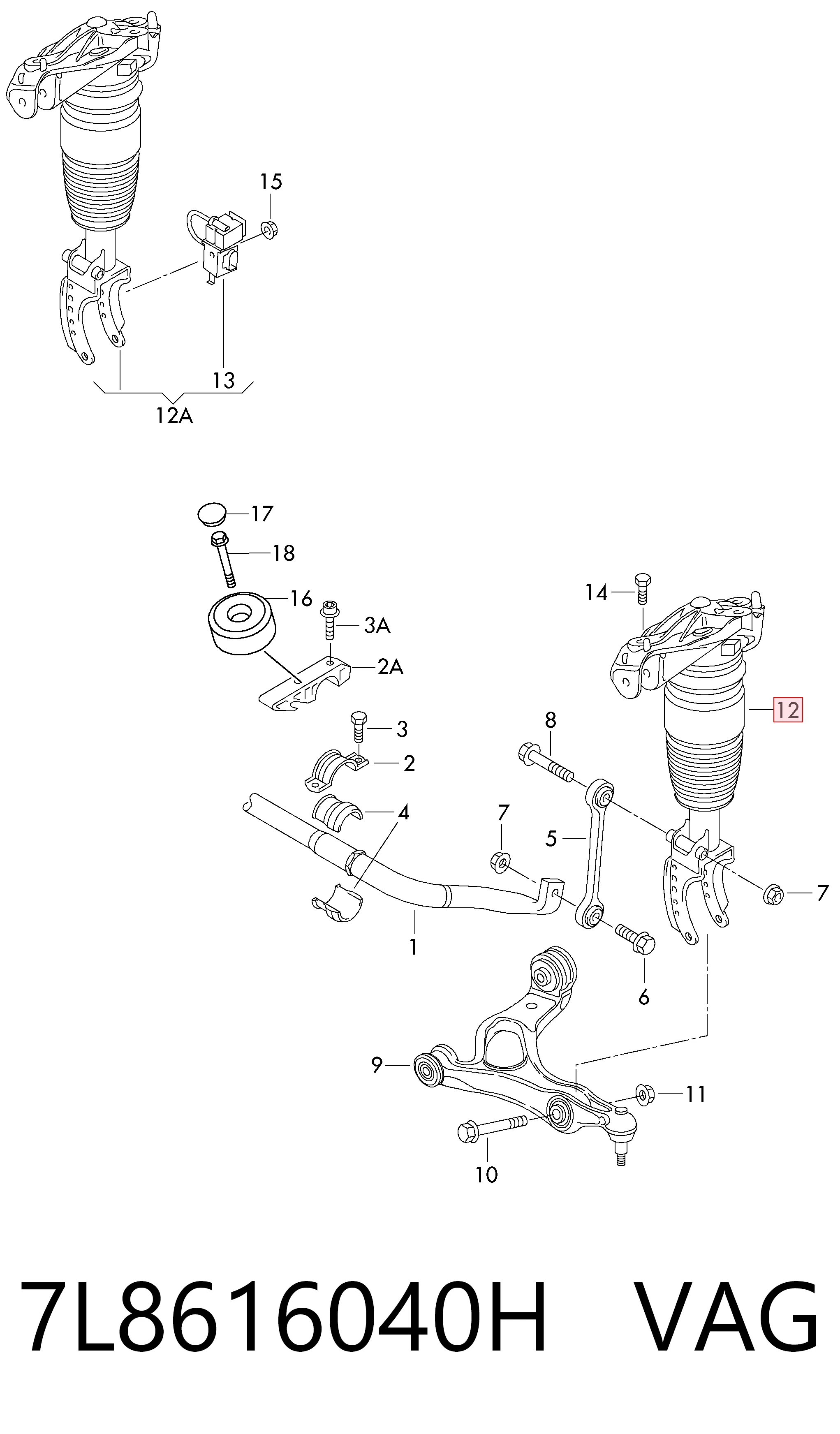 Стійка передня права Magneti Marelli 0180AB
