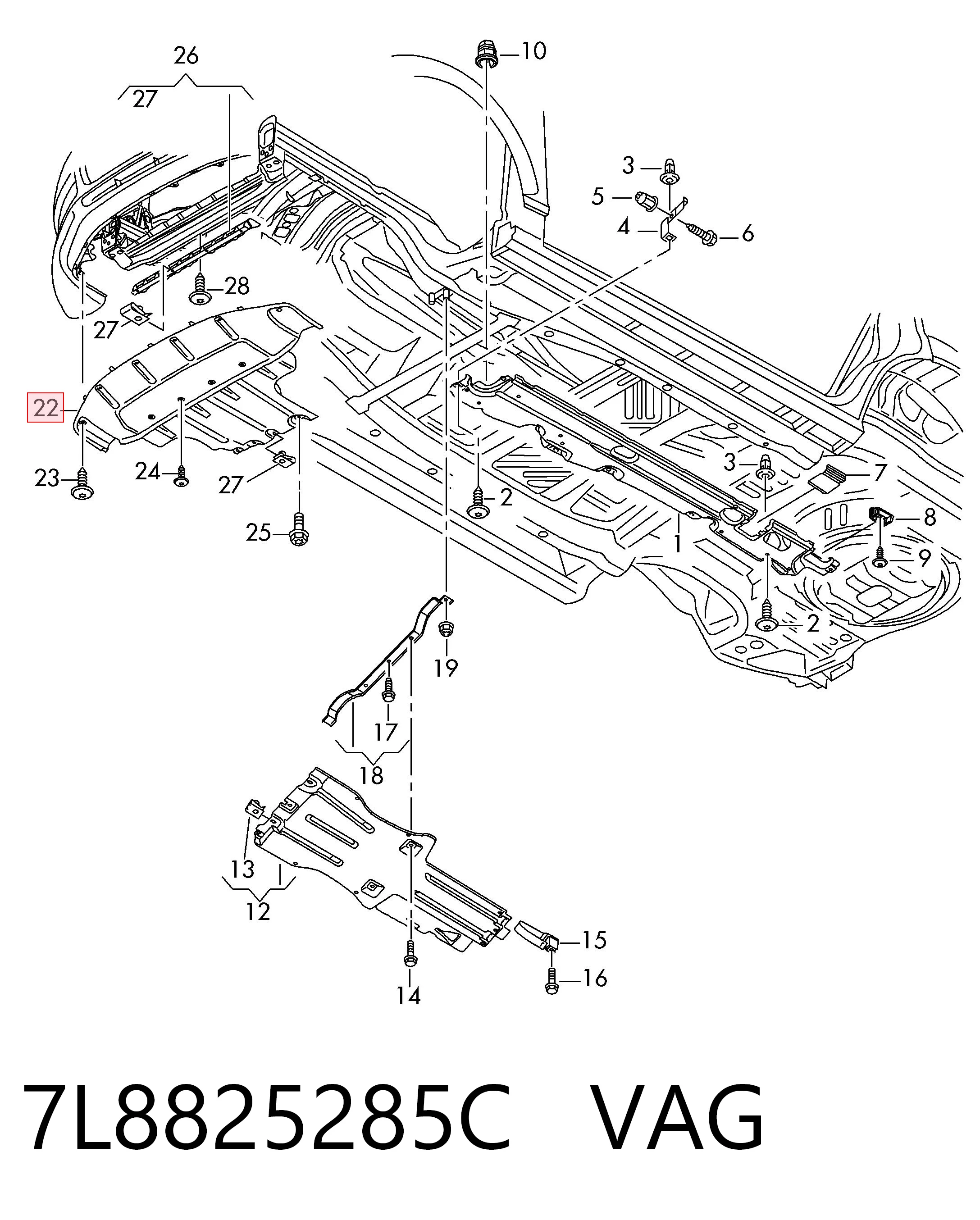 3L825003 AND Захист піддона двигуна