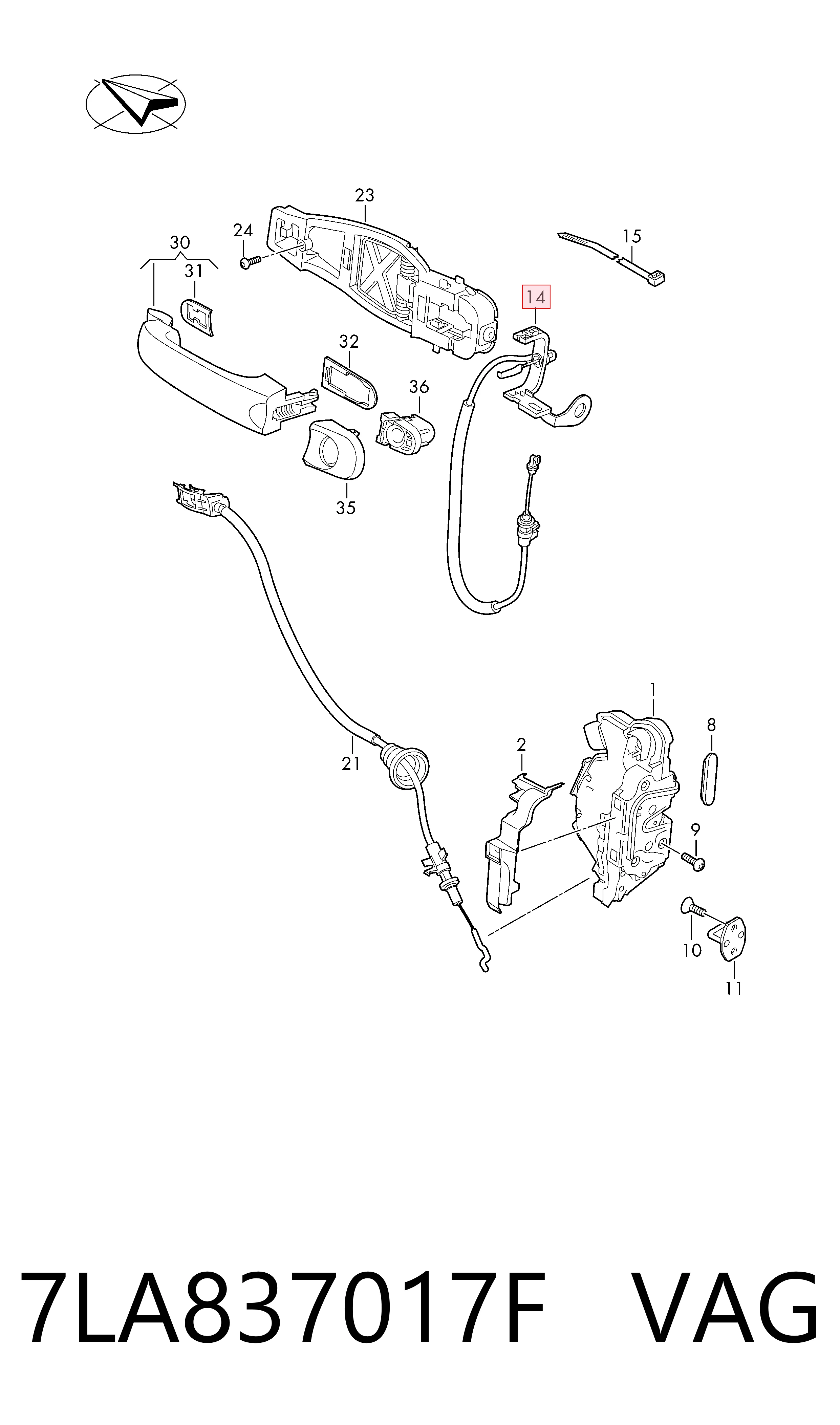  VAG 7LA837017F ціна, від 23.98 USD