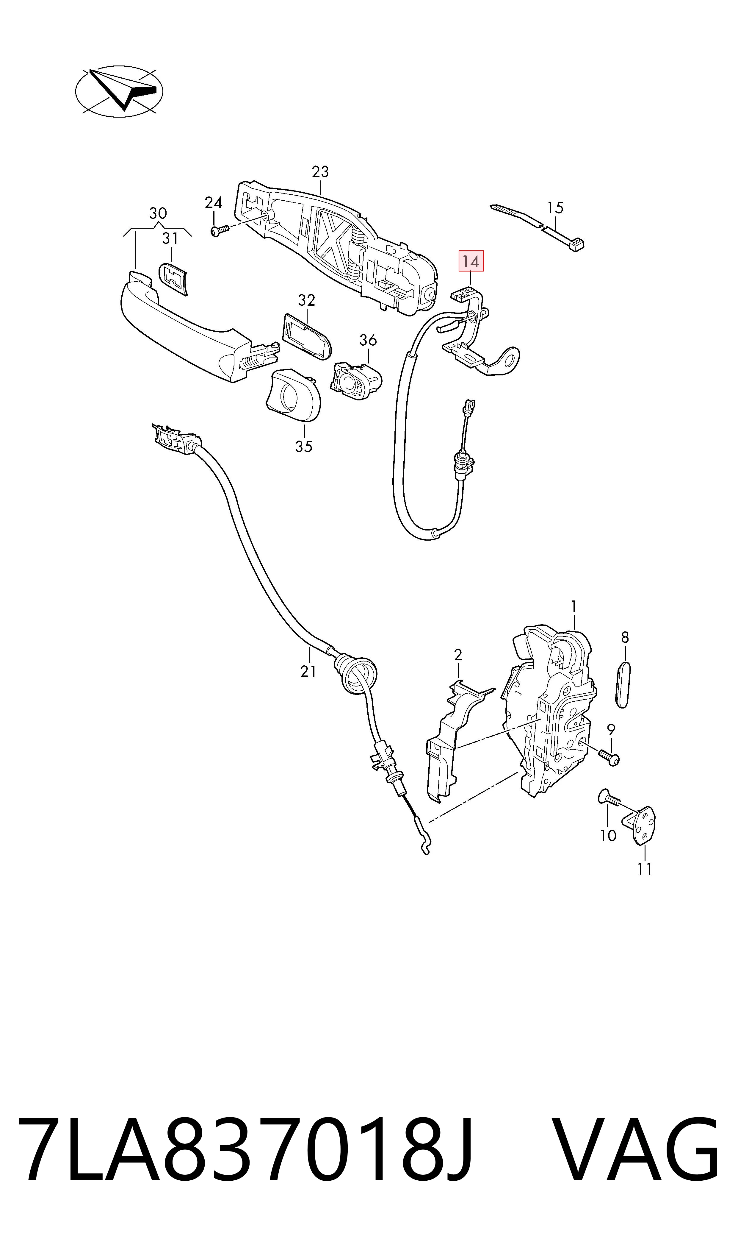  VAG 7LA837018J ціна, від 39.84 USD