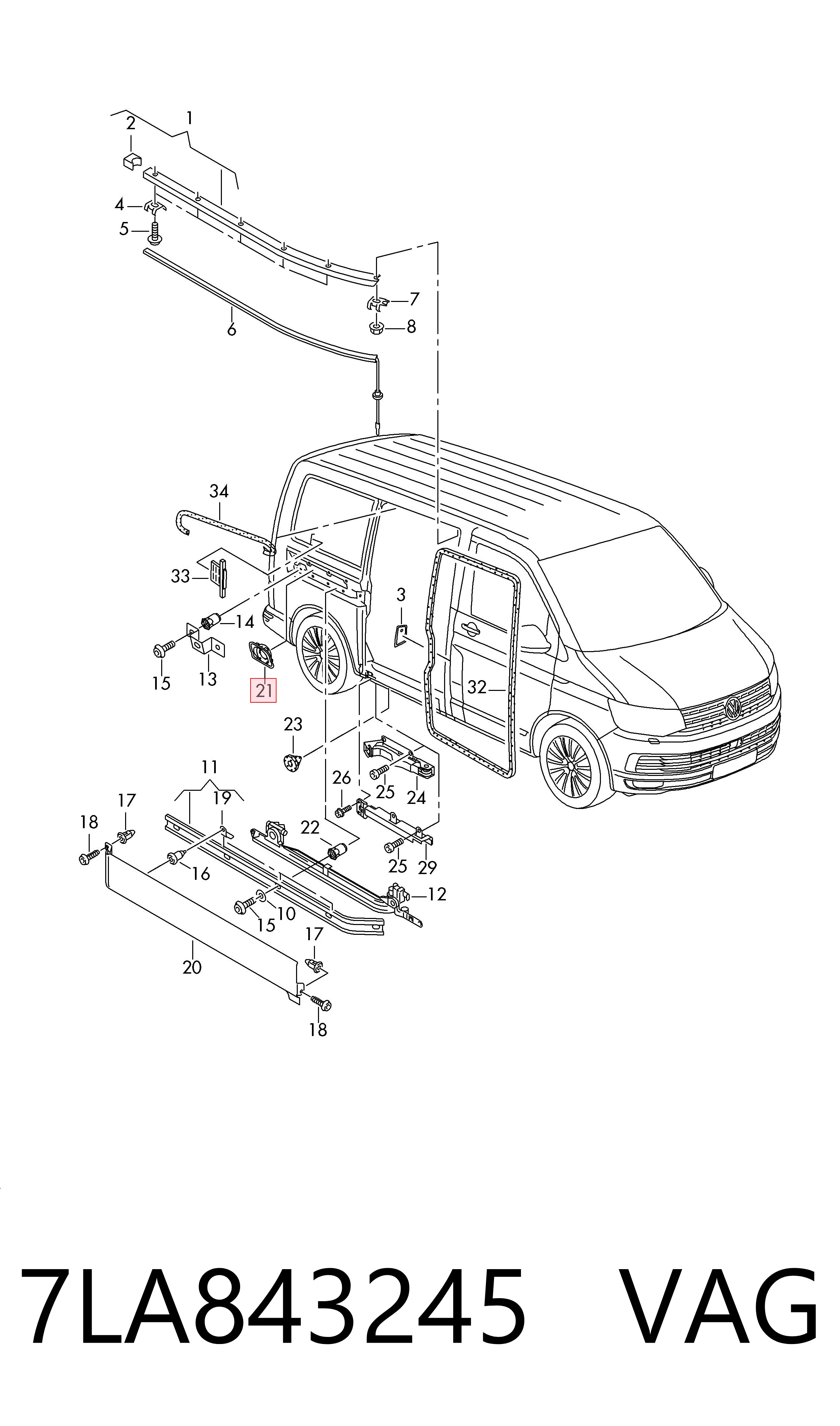  VAG 7LA843245 ціна, від 26.13 USD