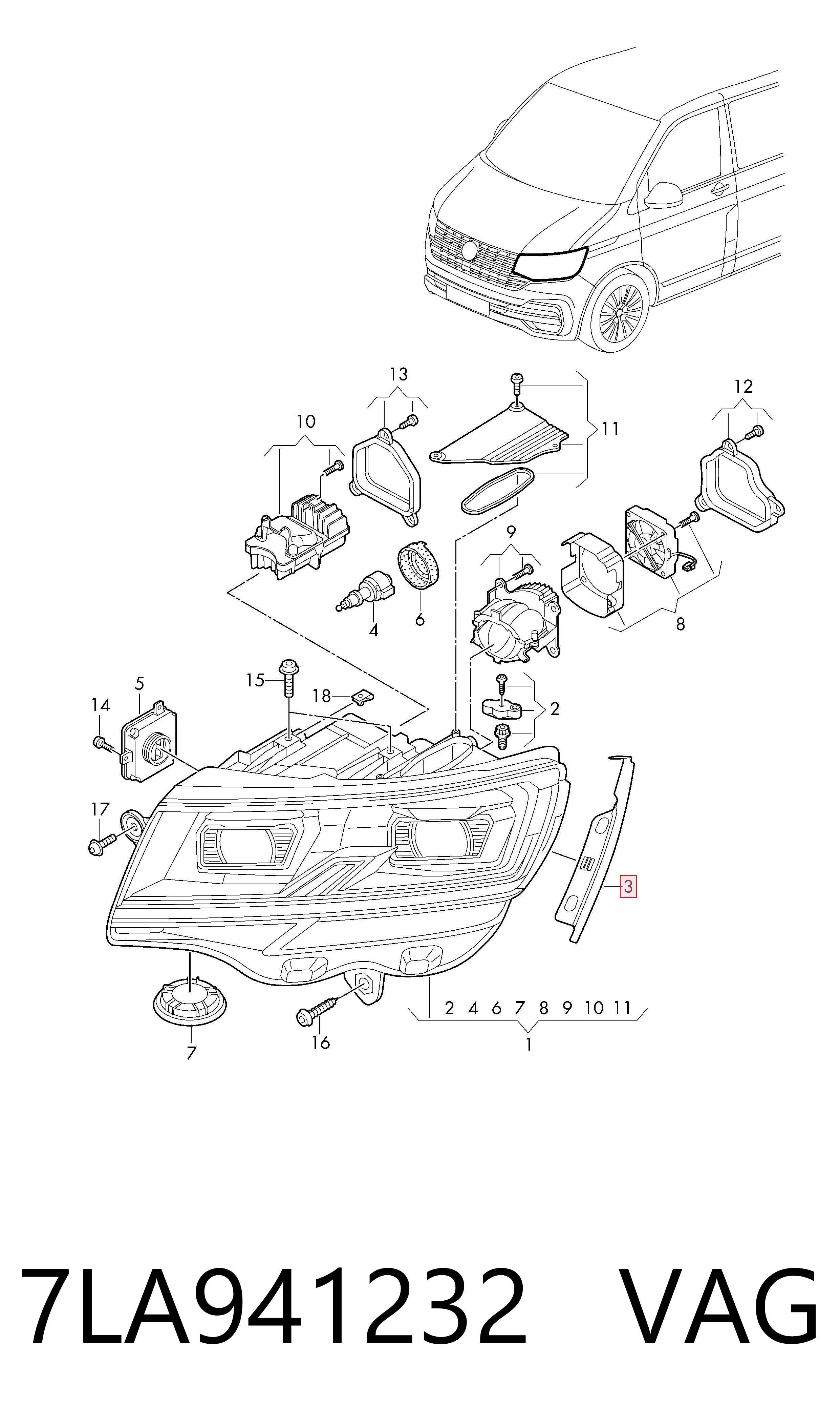  VAG 7LA941232 ціна, від 23.52 USD