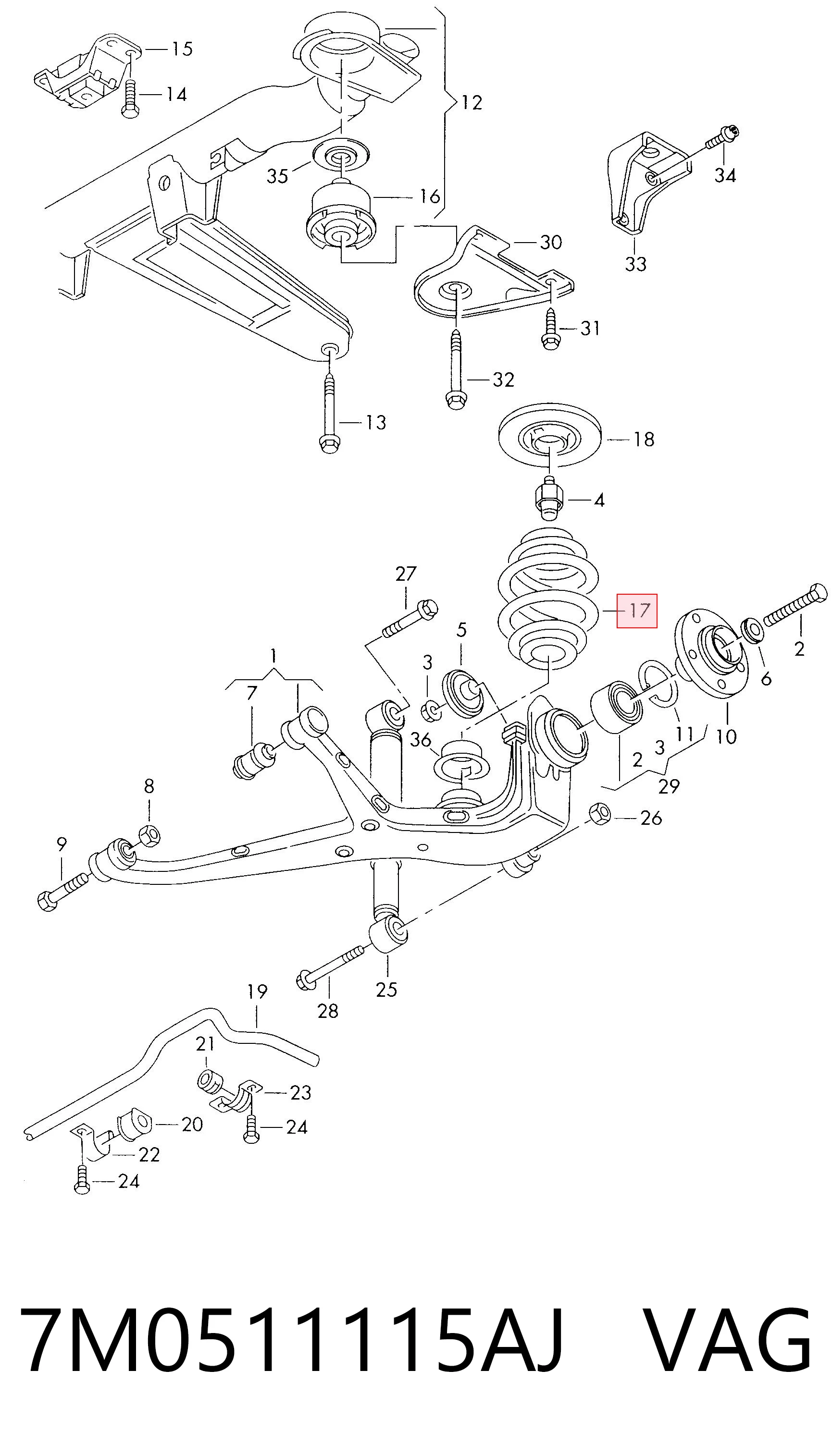 Купити Задні пружини Seat Alhambra  7V8, 7V9