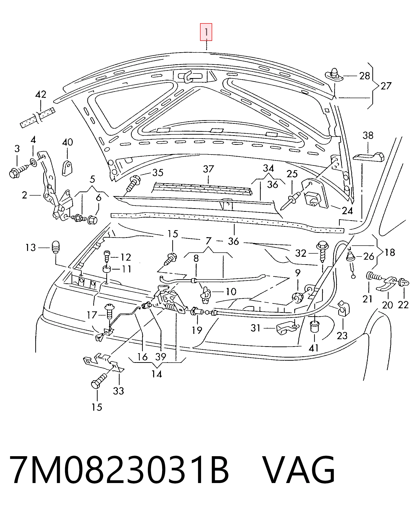 Капот на Ford Galaxy I VX WGR