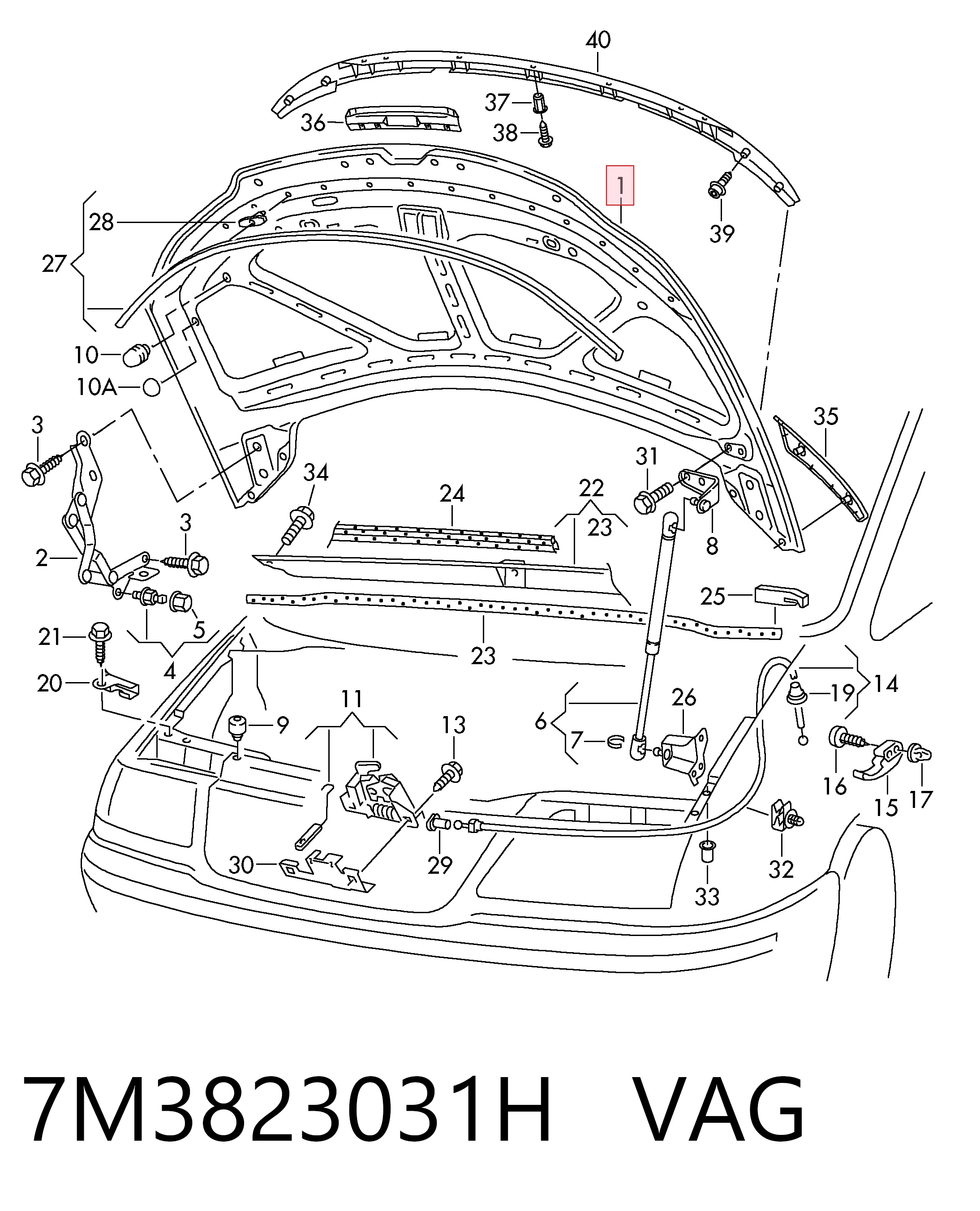  Капот Seat Alhambra 