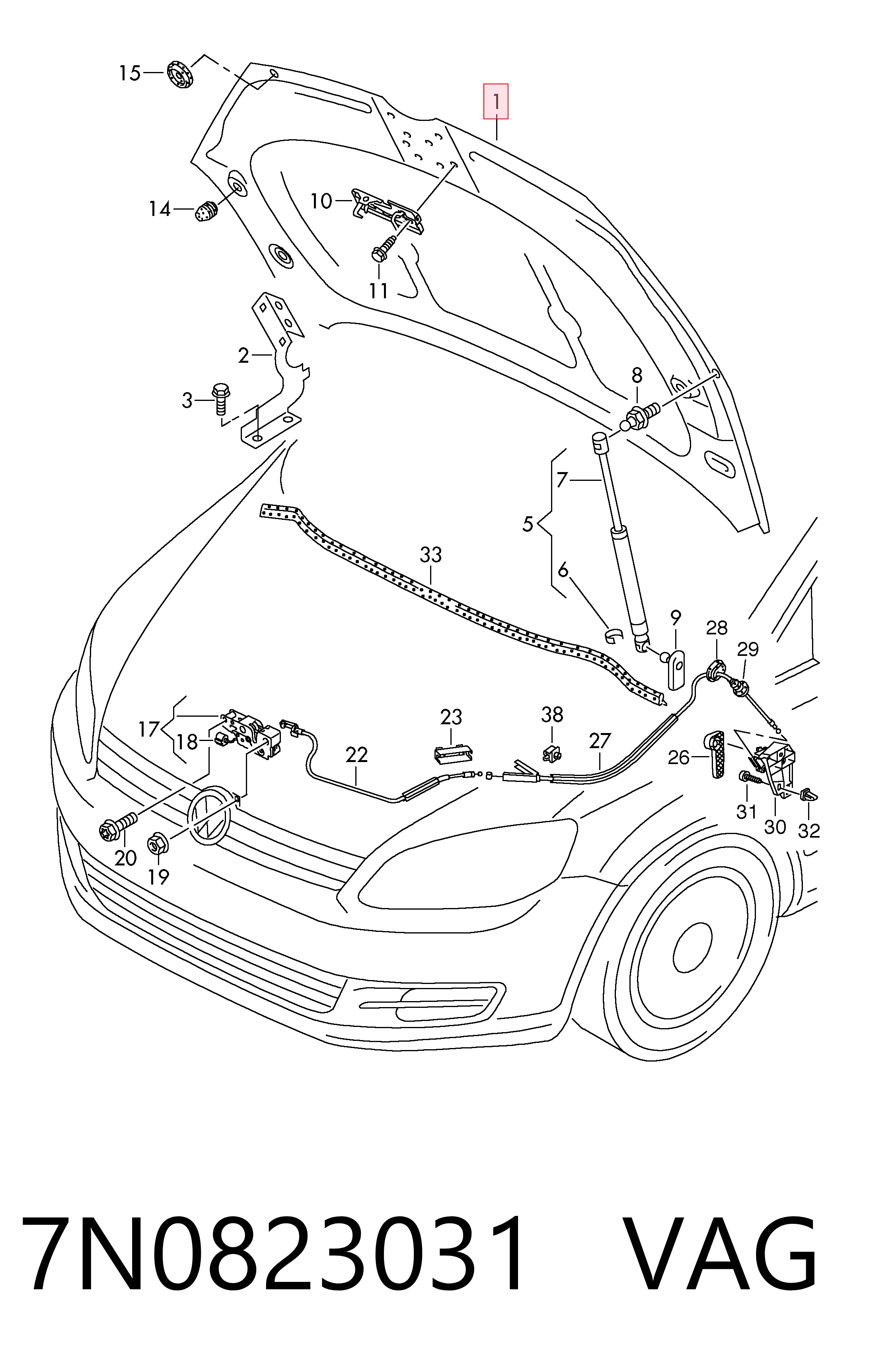 Капот Polcar 955203 ціна, від 359.14 USD