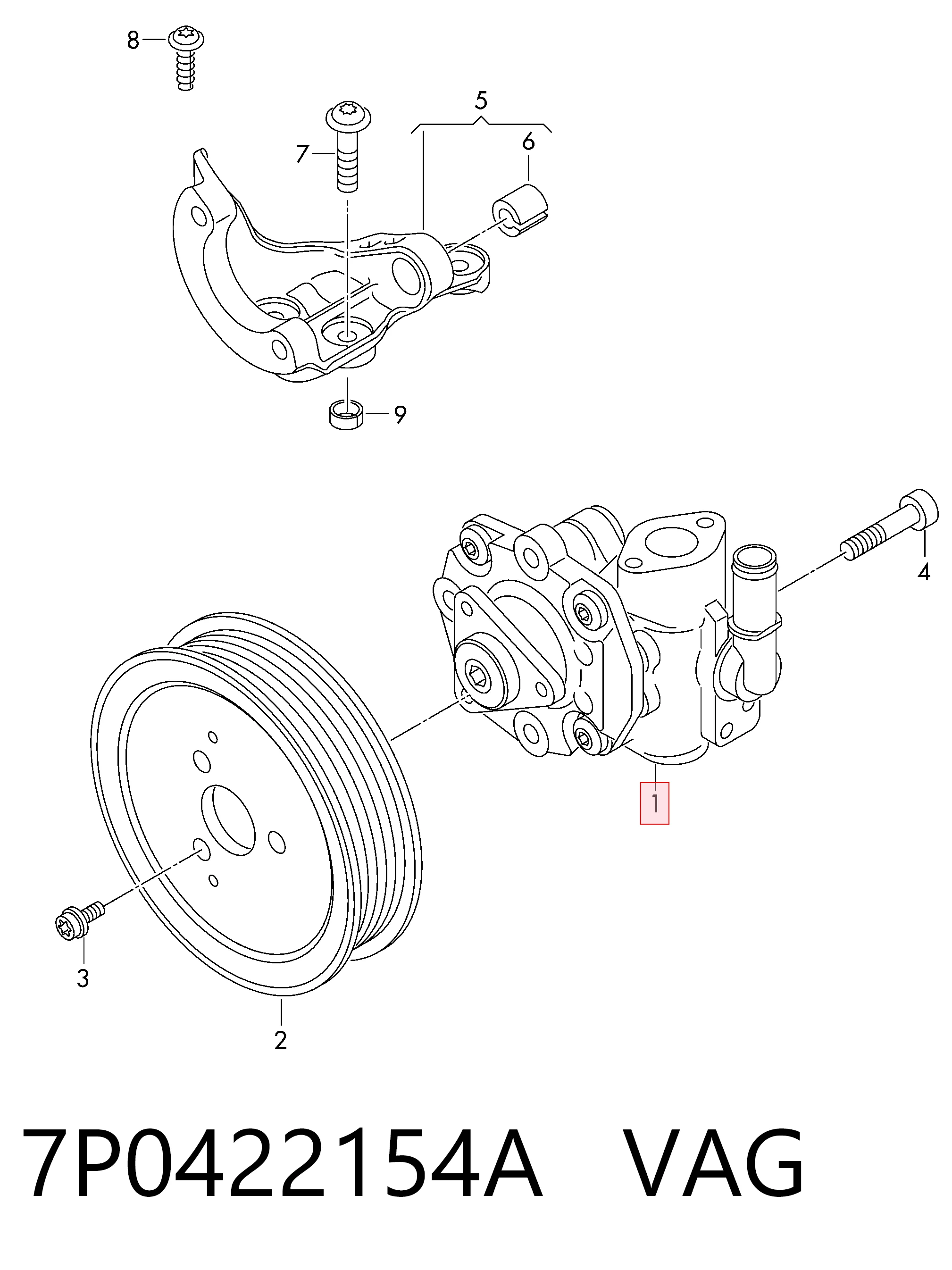 Насос ГУР 7651955141 ZF Parts