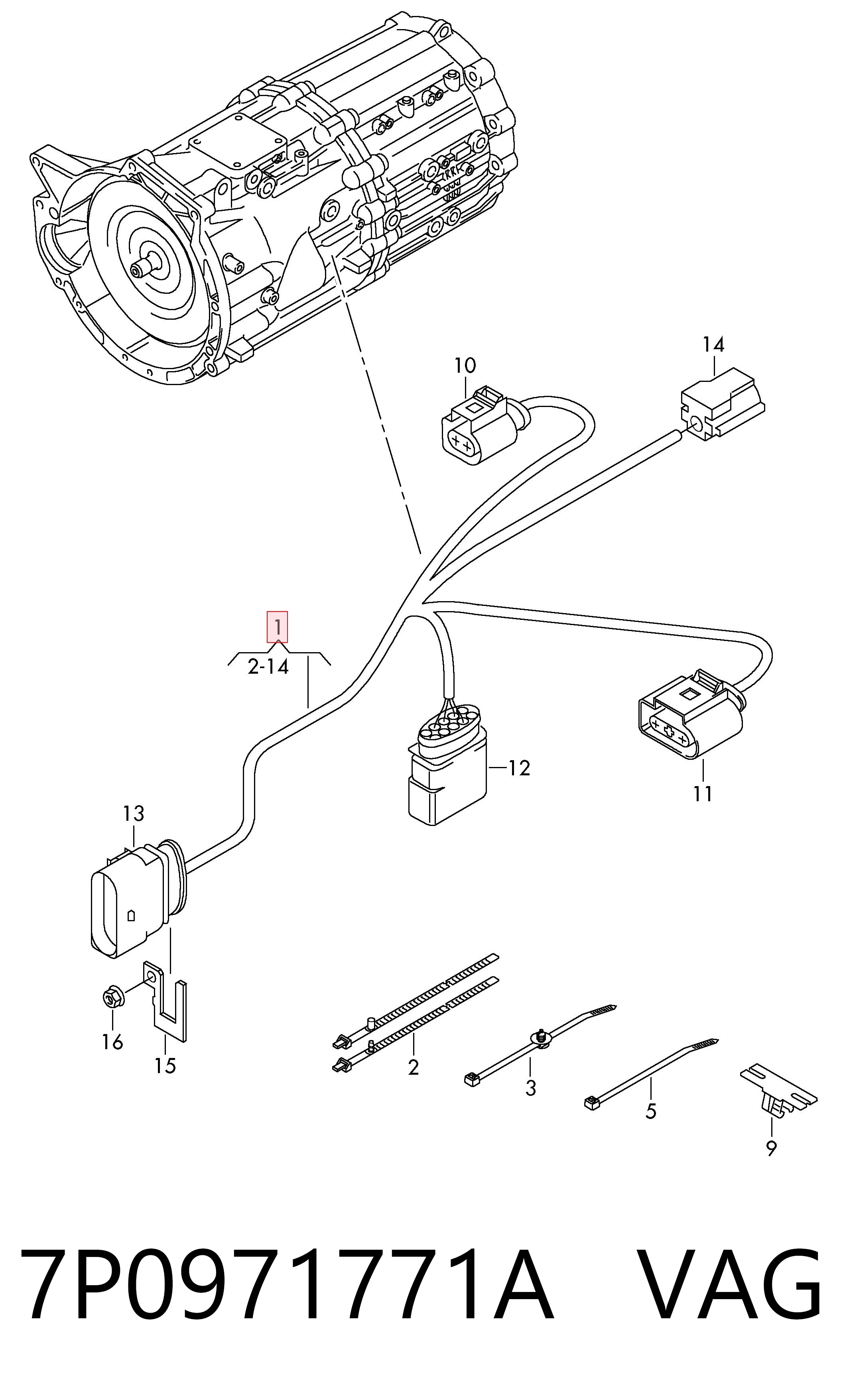  VAG 7P0971771A ціна, від 10.40 USD