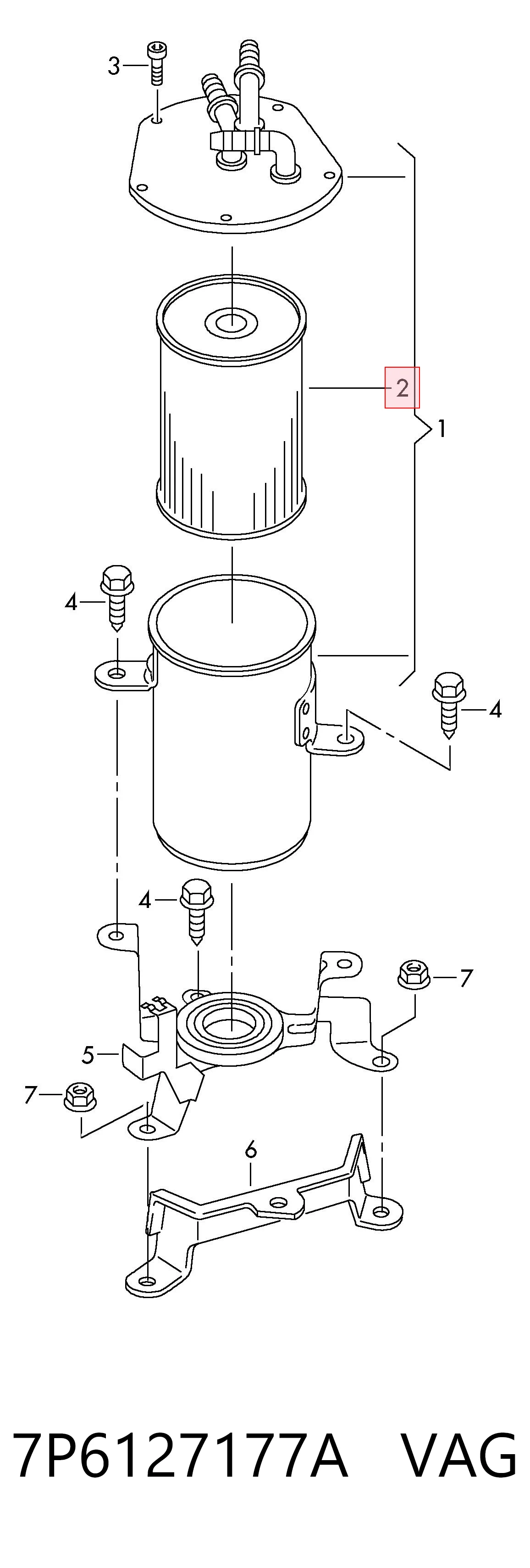 Фільтр тонкого очищення палива VAG 7P6127177A ціна, від 33.53 USD
