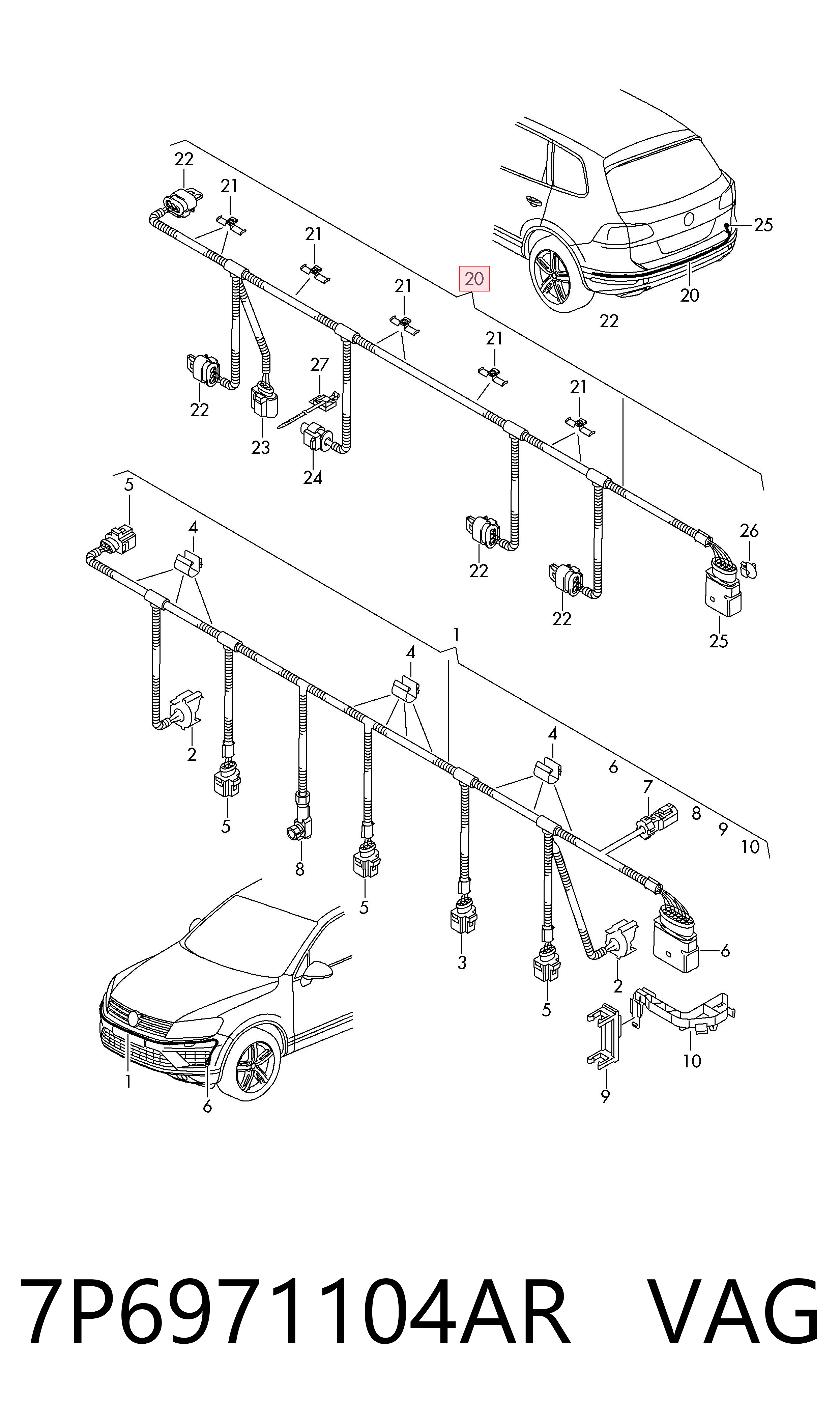 VAG 7P6971104AR ціна, від 76.19 USD