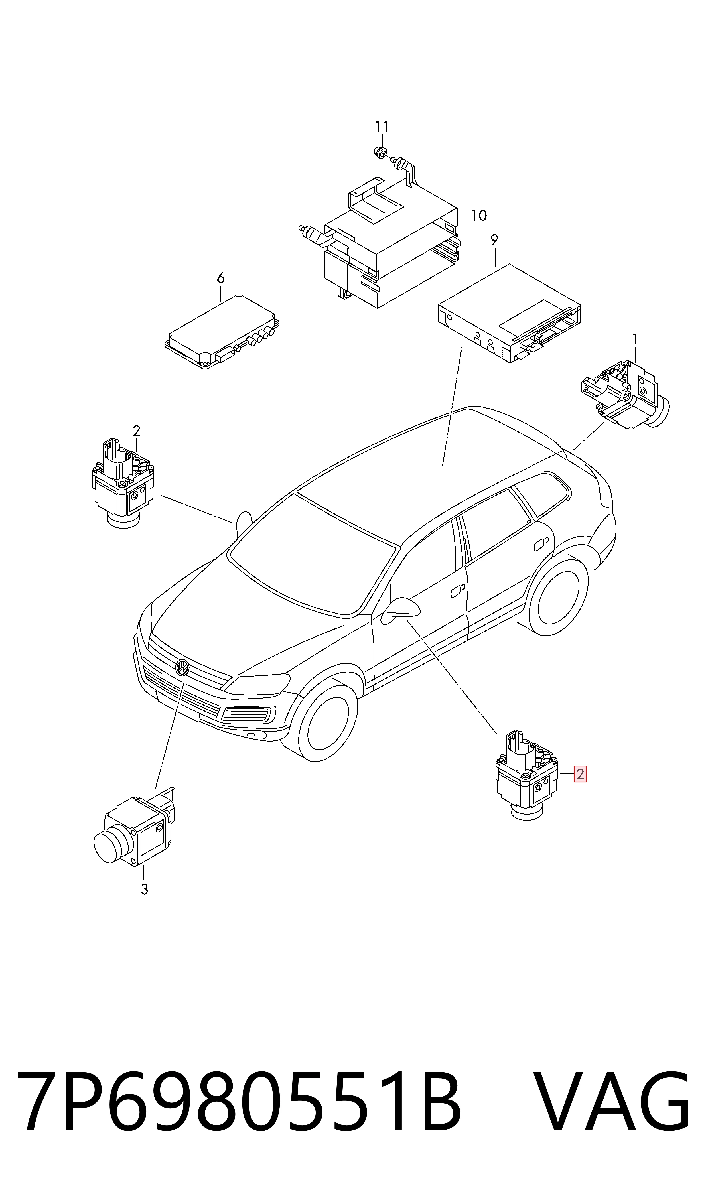 Купити 7P6980551C Bentley Камера системи забезпечення видимості