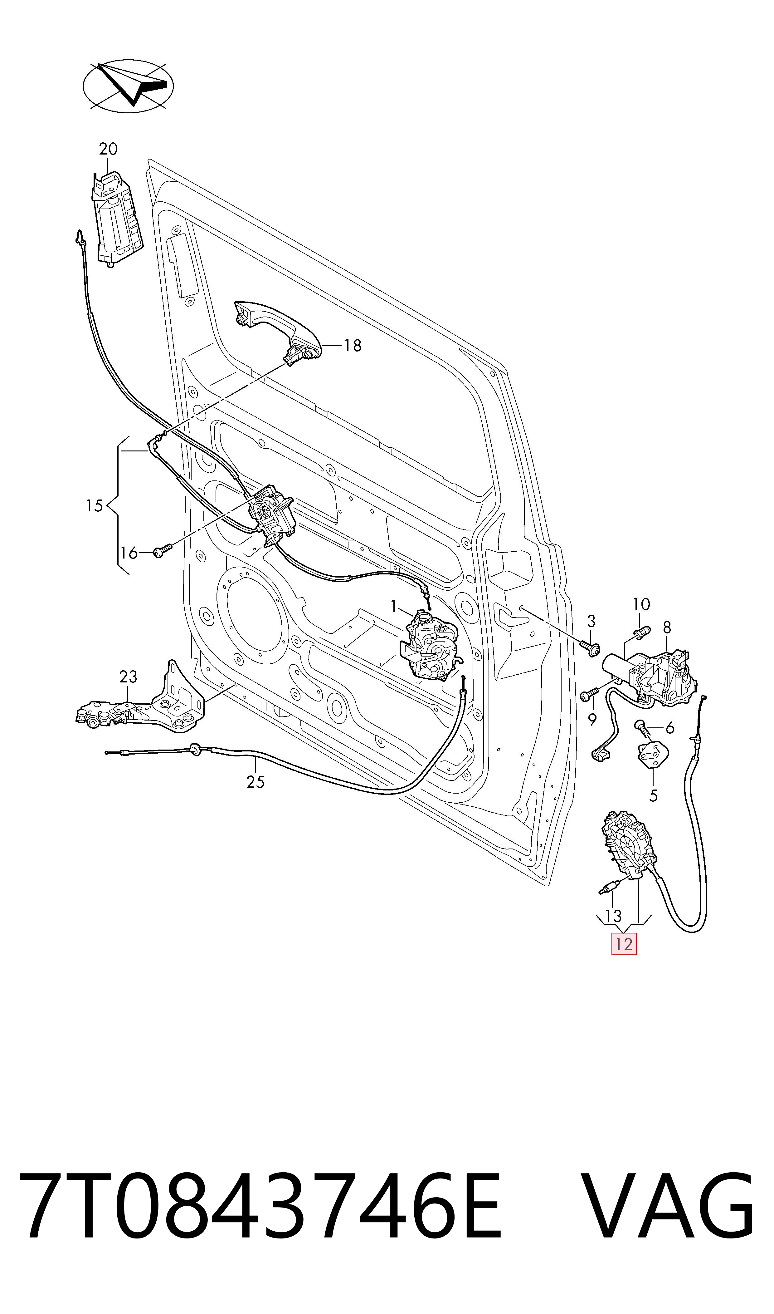  VAG 7T0843746E ціна, від 417.17 USD