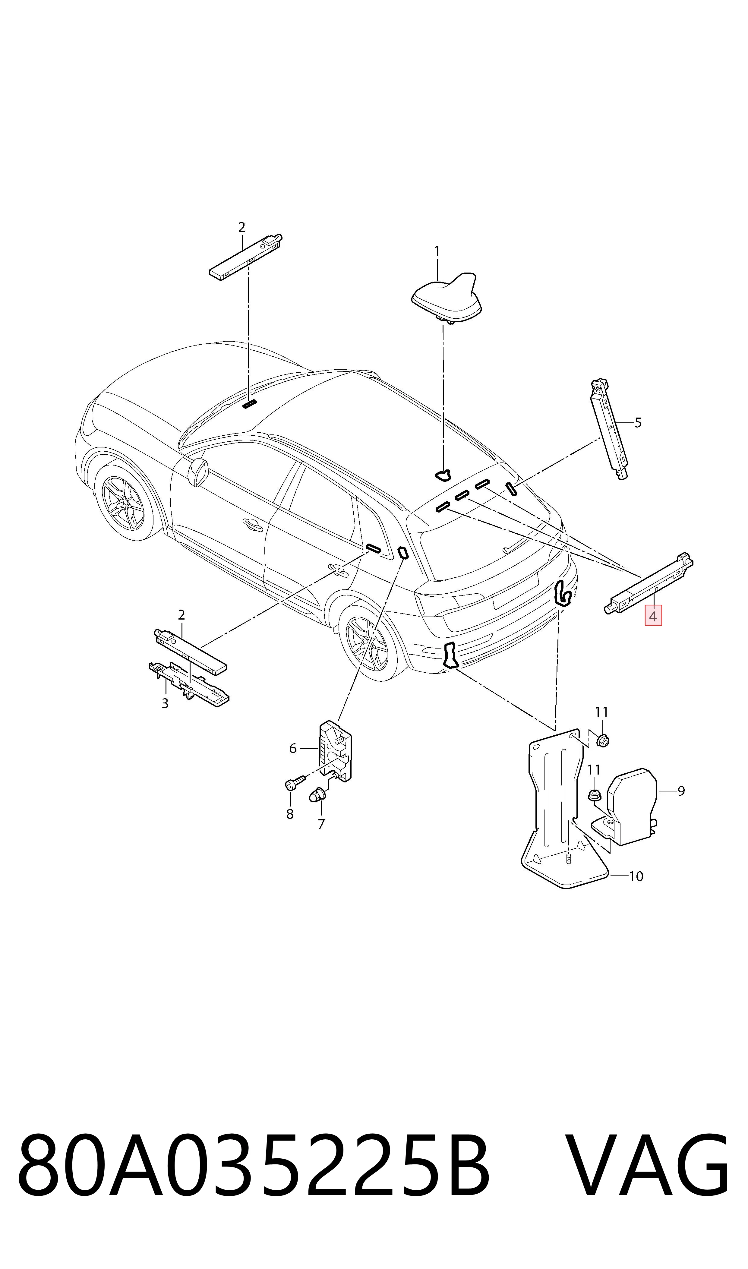  VAG 80A035225B ціна, від 2.79 USD