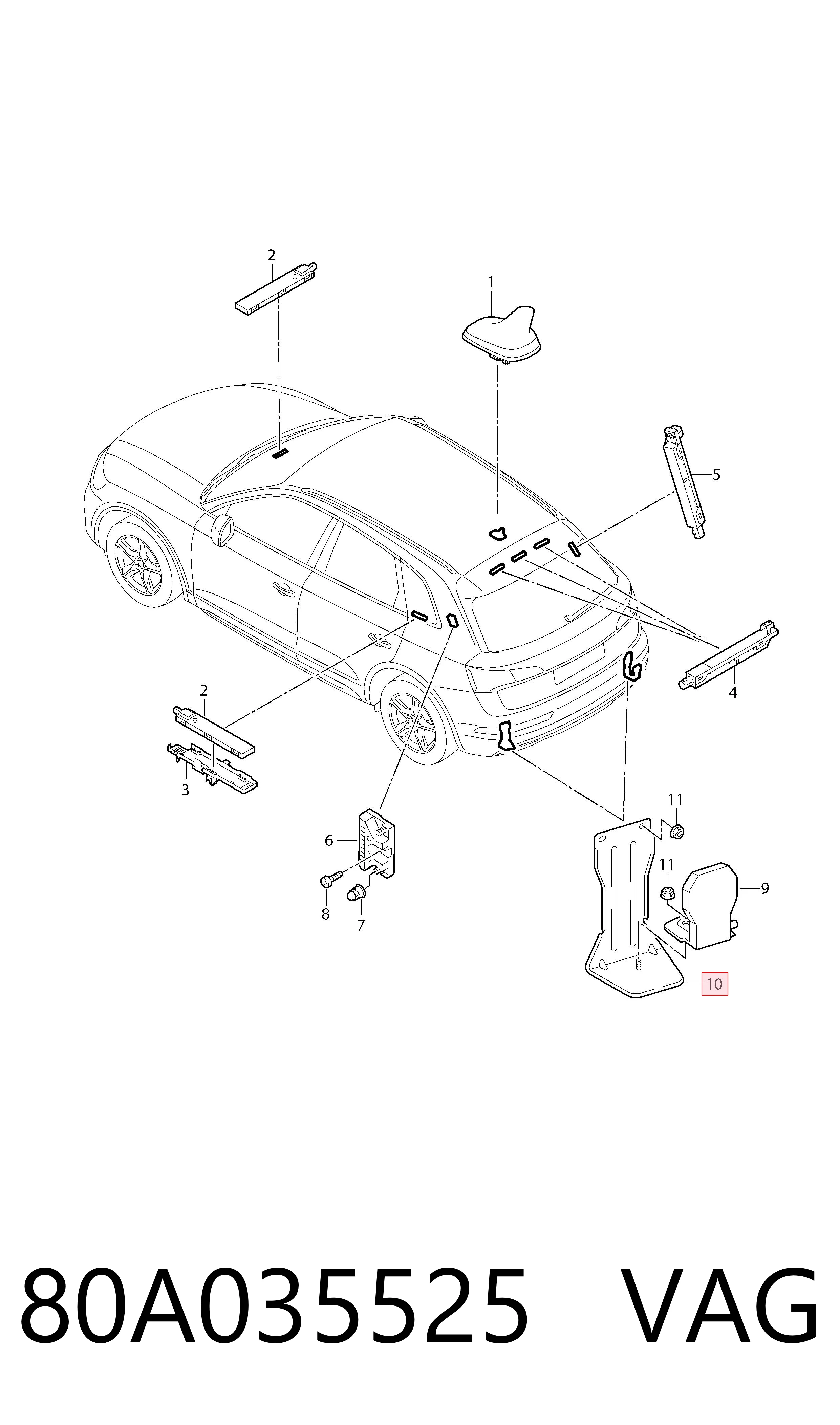  VAG 80A035525 ціна, від 6.33 USD