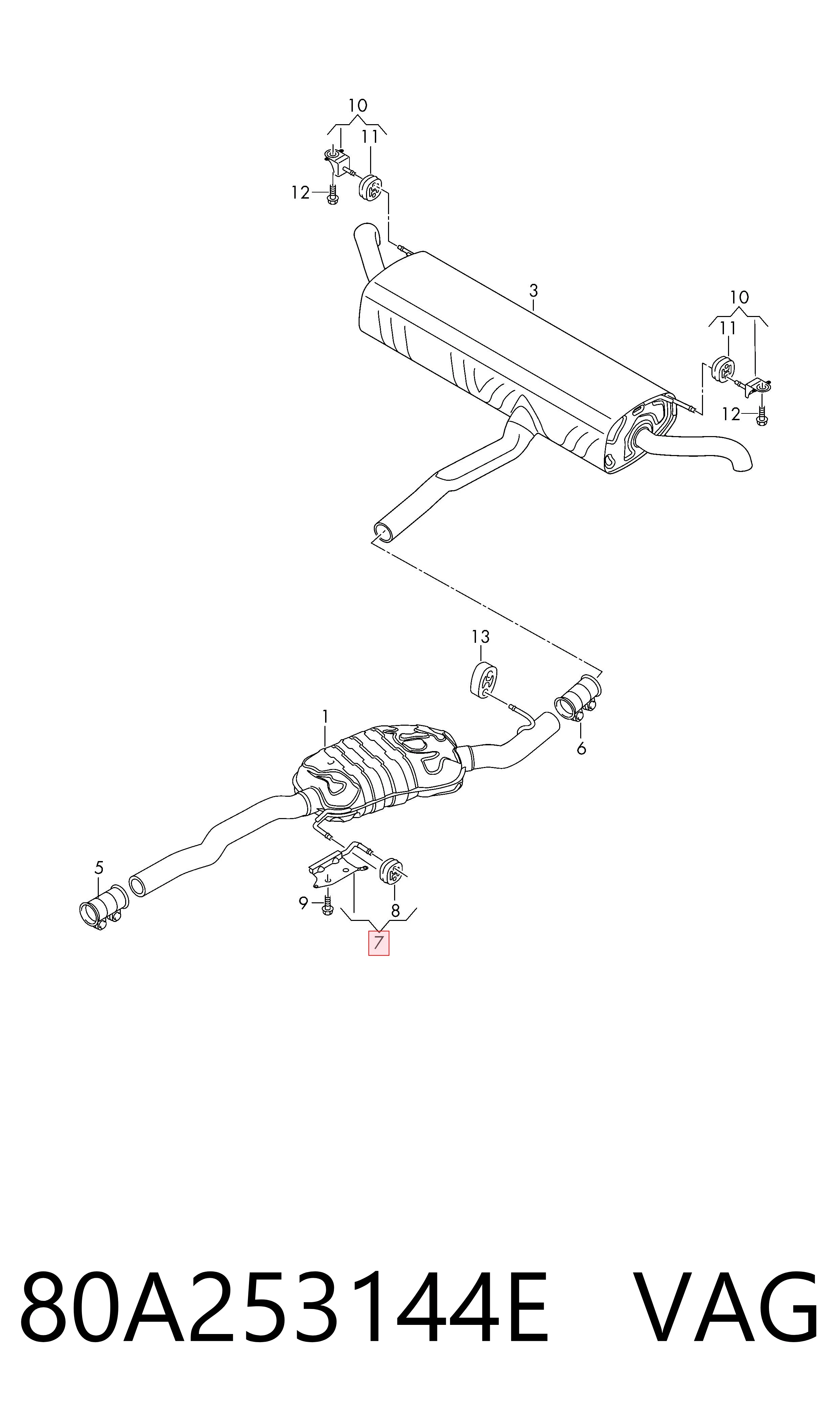  VAG 80A253144E ціна, від 6.33 USD