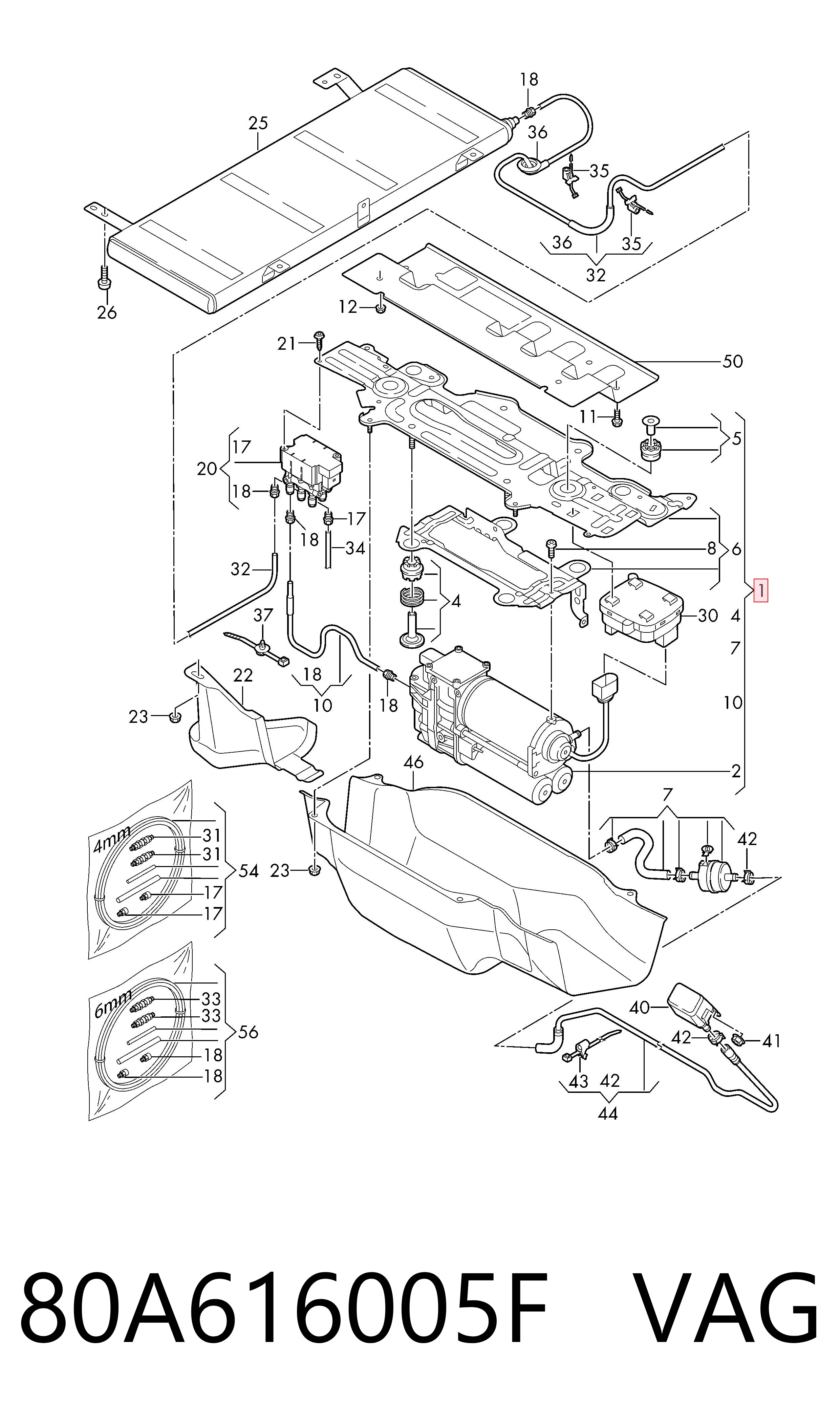 80A616005F VAG Компресор пневмоподвески