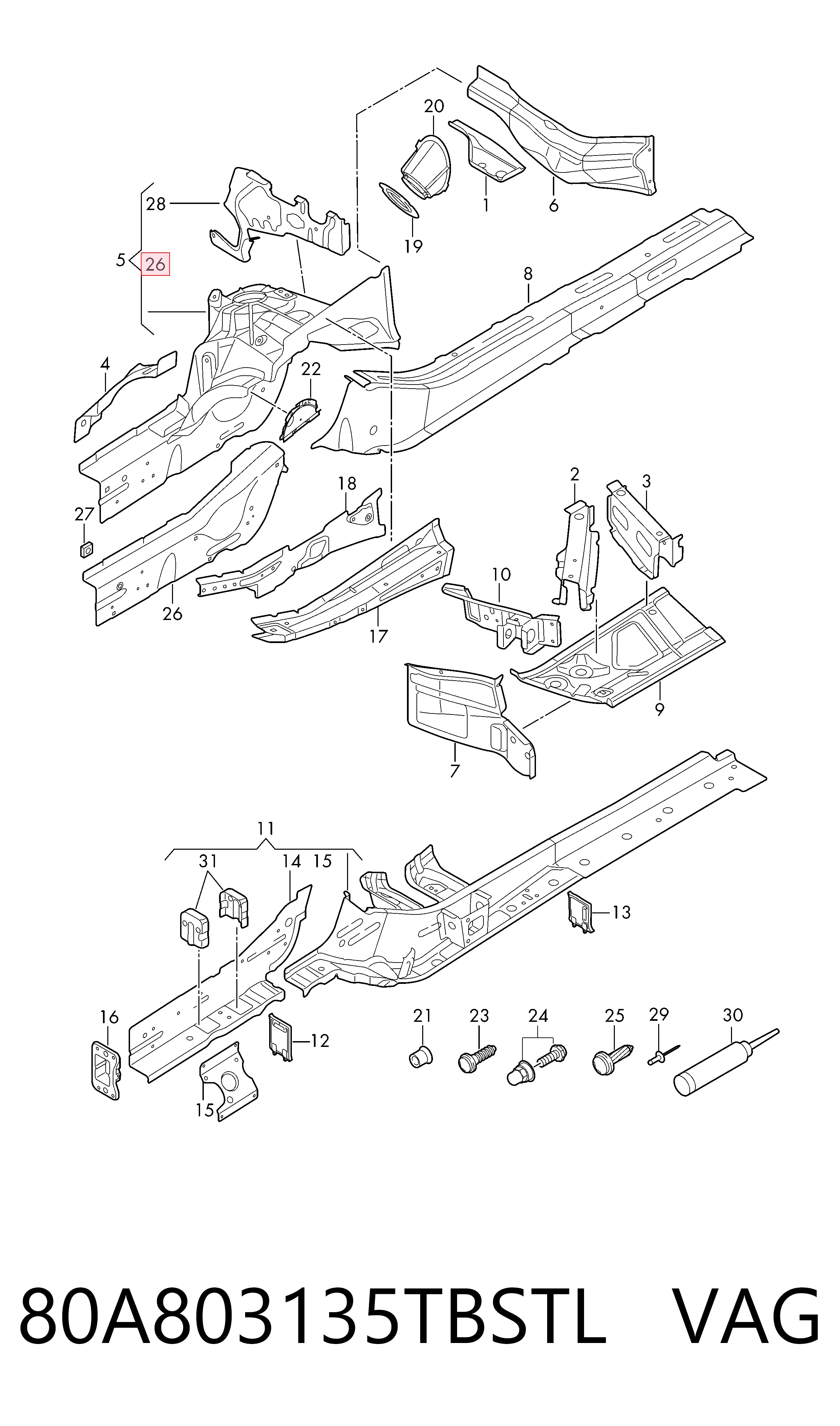 80A803135TBSTL VAG 