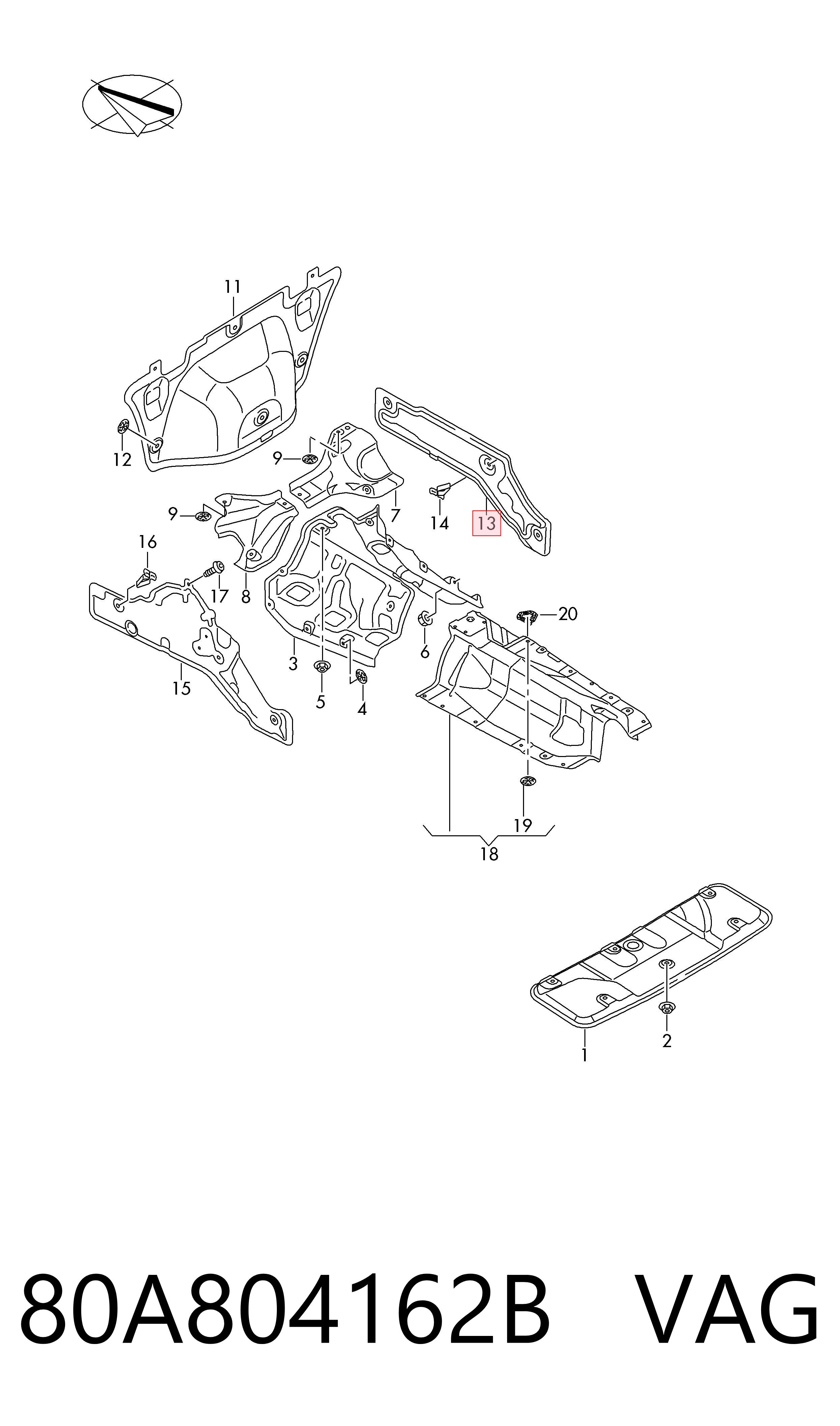  VAG 80A804162B ціна, від 6.77 USD