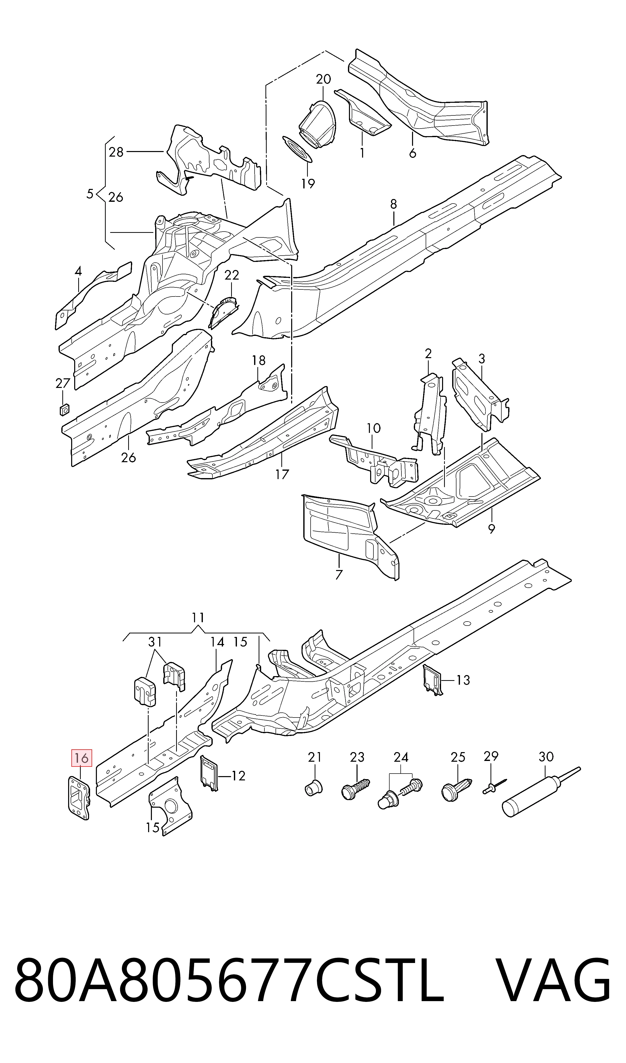  VAG 80A805677CSTL ціна, від 95.02 USD