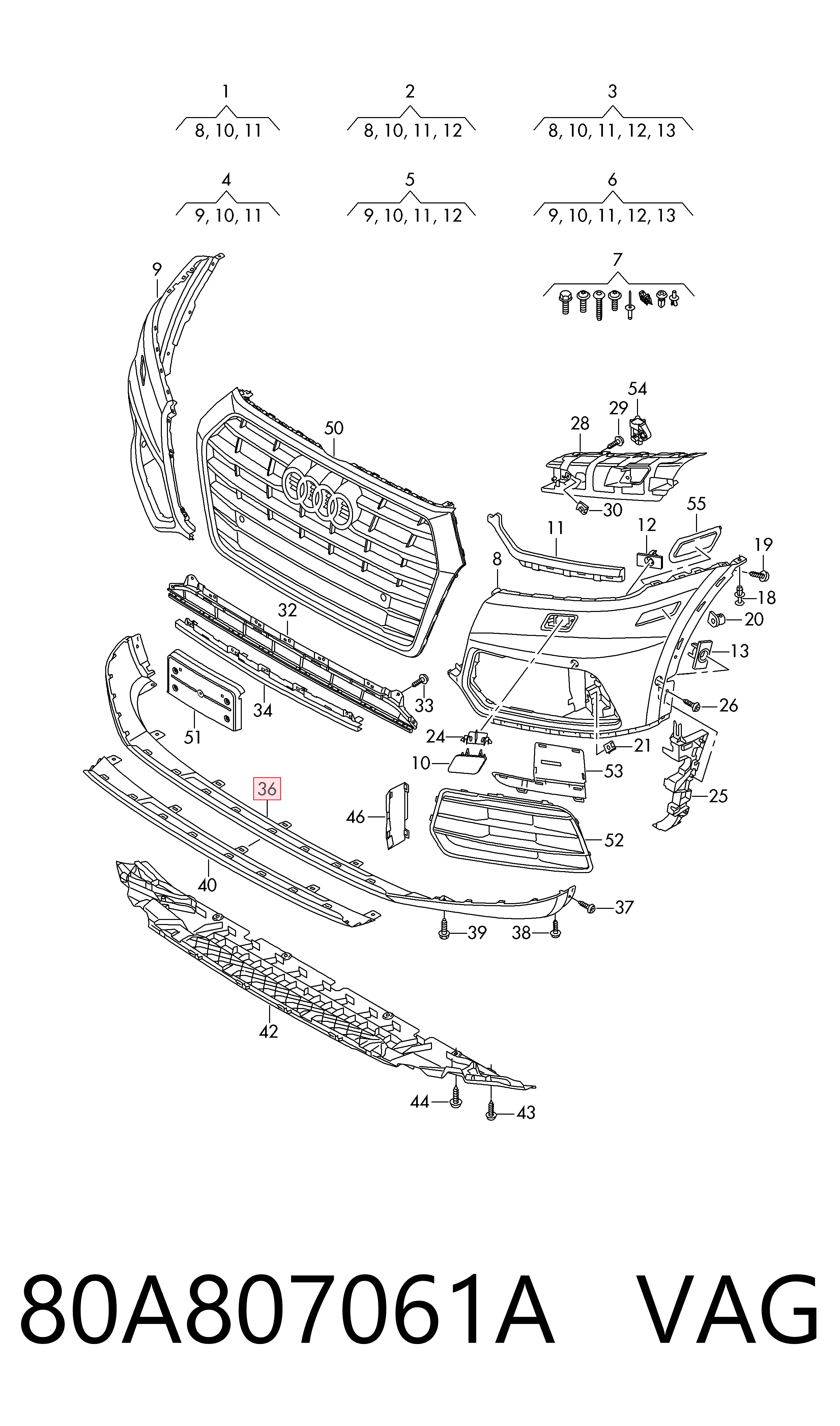 AD5Q01020 Rhino Захисна губа бампера переднього