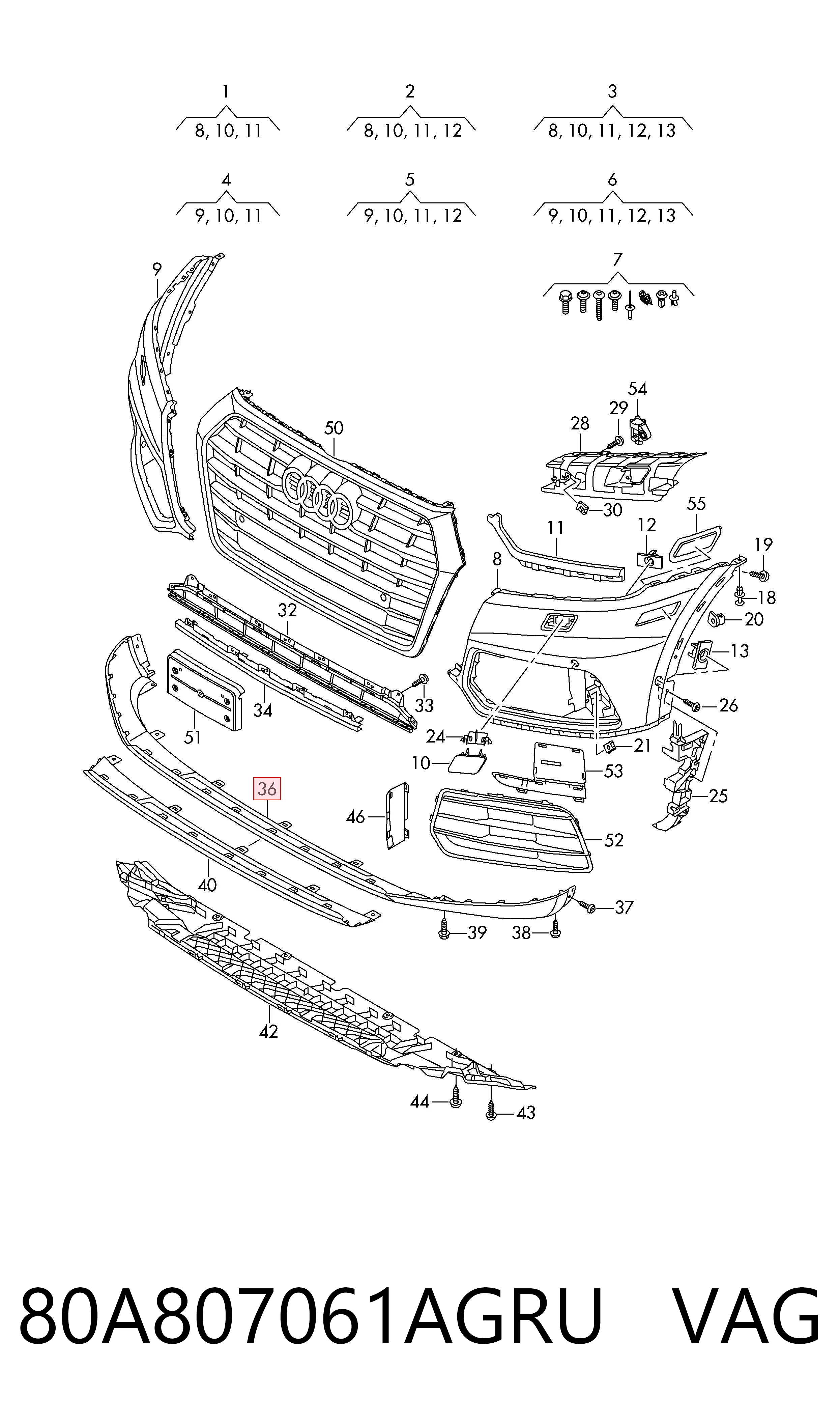 Нижня накладка на передній бампер Rhino AD5Q01020 ціна, від 76.01 USD