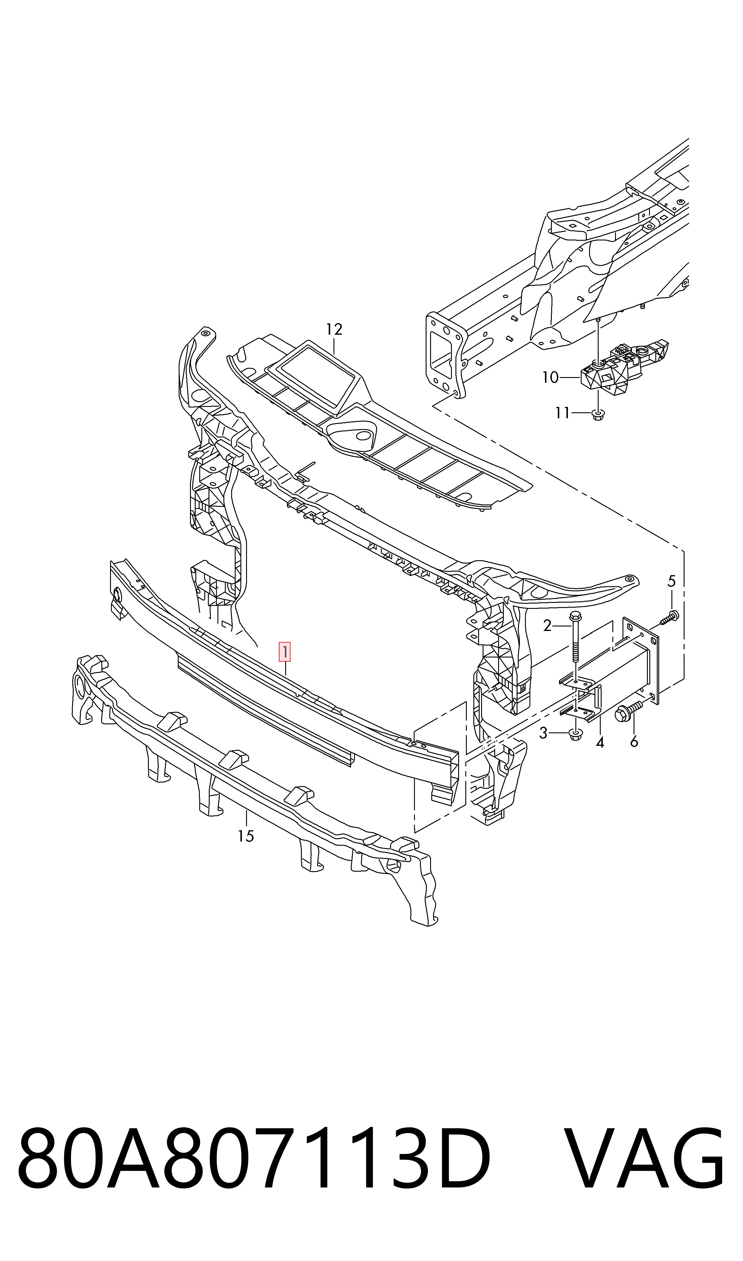 Шина бампера переднього Autoboom ABMAUQ50005 ціна, від 158.01 USD