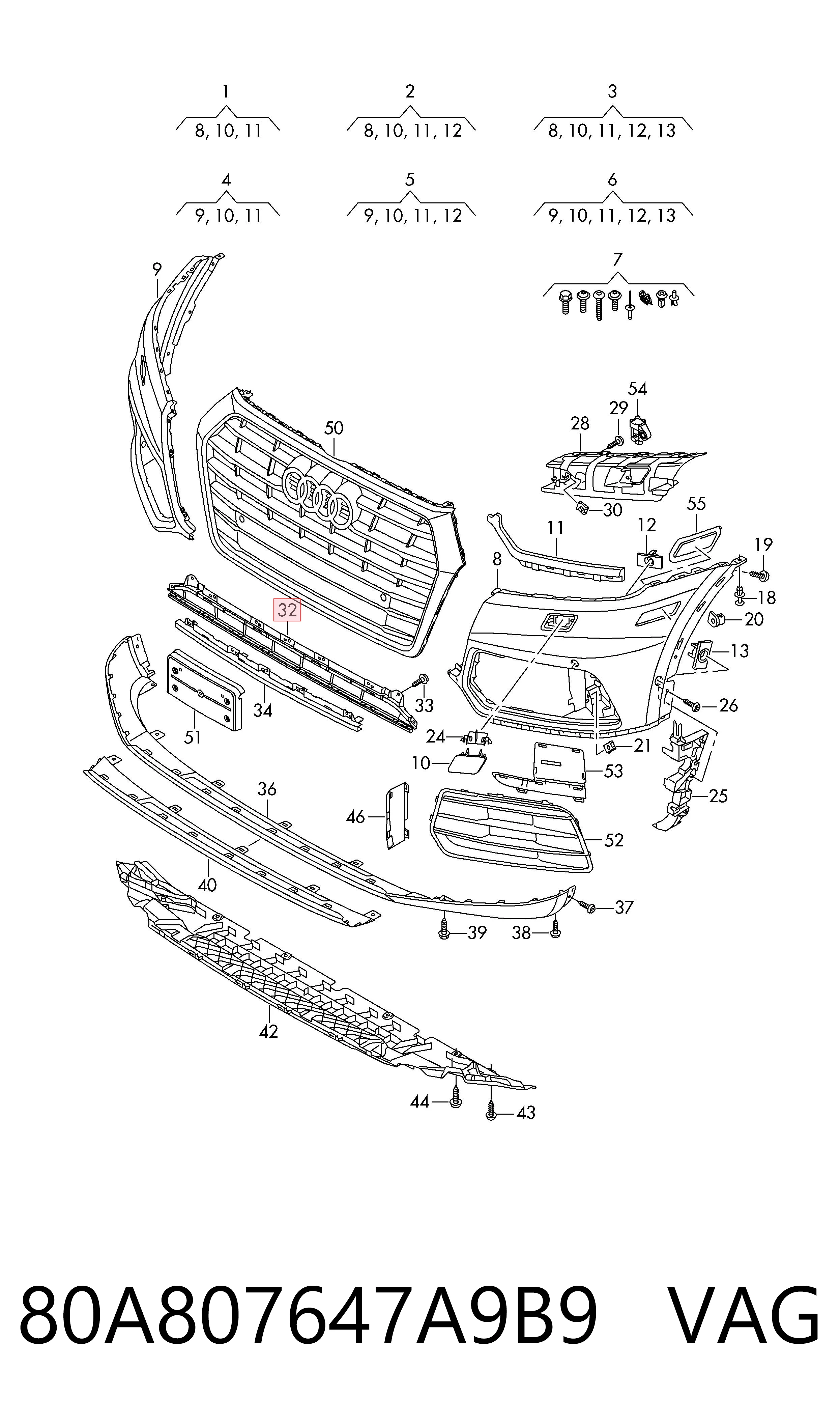 Купити AD5Q01017 Rhino Решітка переднього бампера, центральна