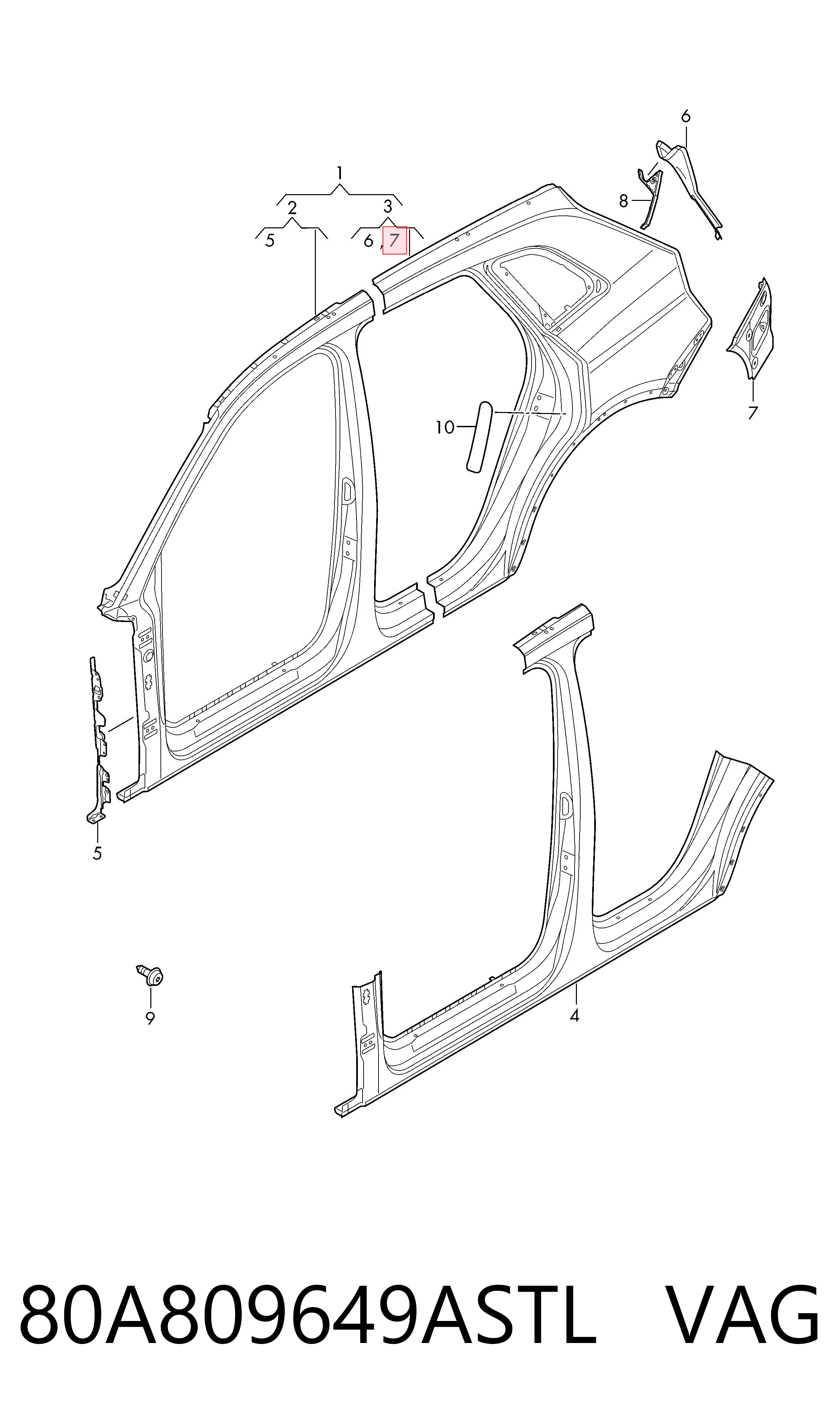 80A809649ASTL VAG 