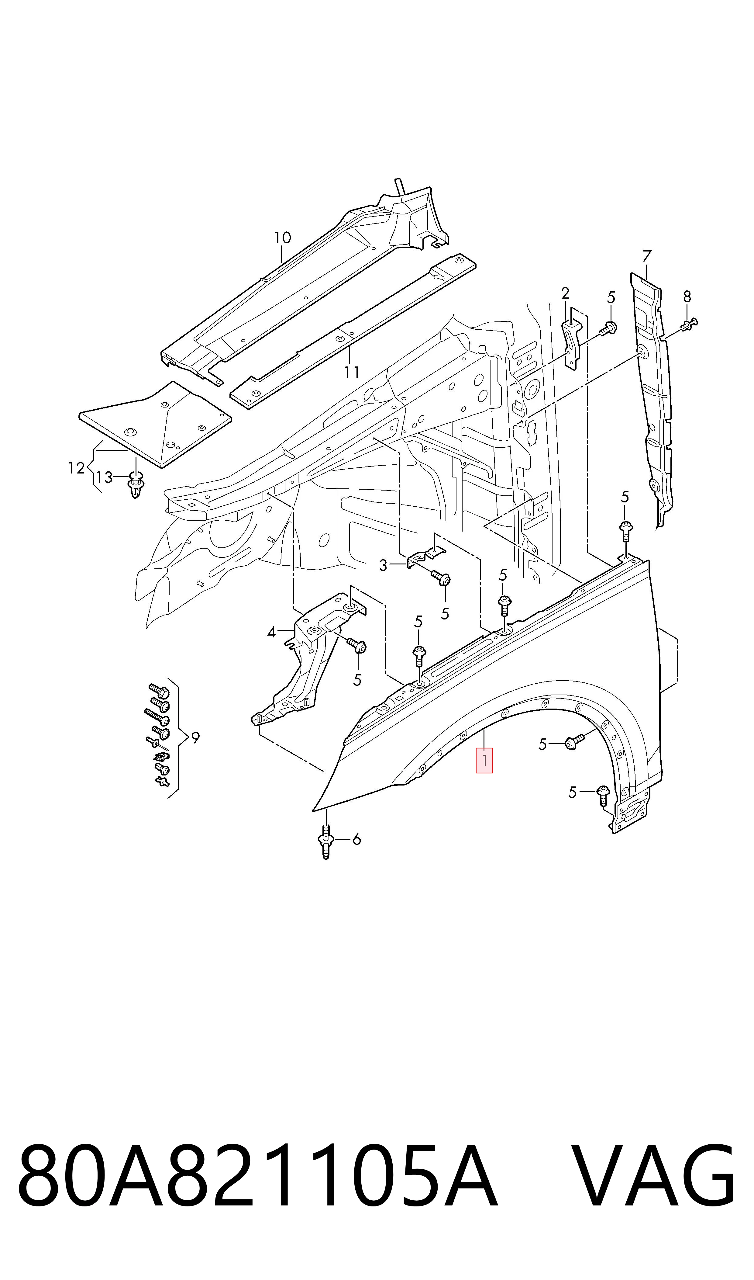 AD5Q01023AL Rhino Переднє ліве крило
