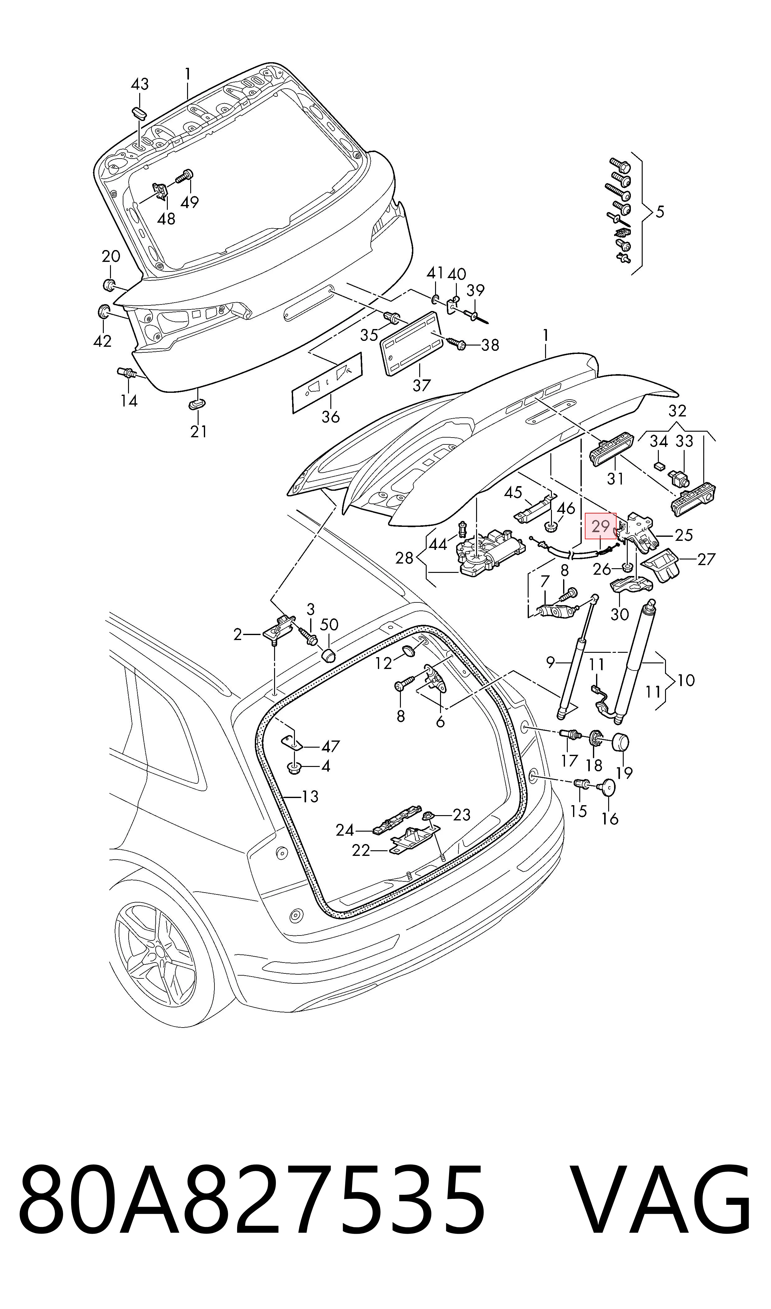  VAG 80A827535 ціна, від 6.33 USD