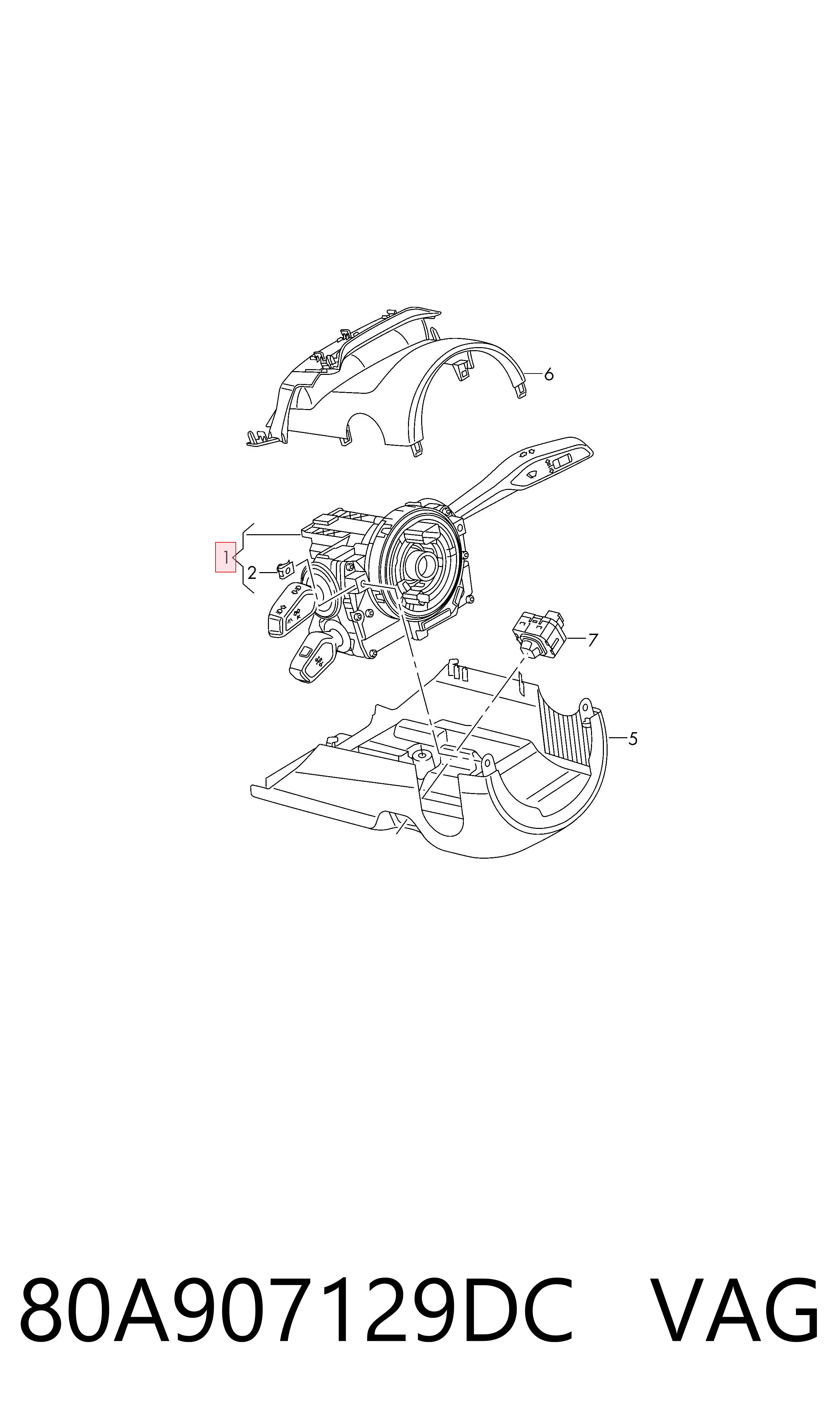 80A907129DC VAG 