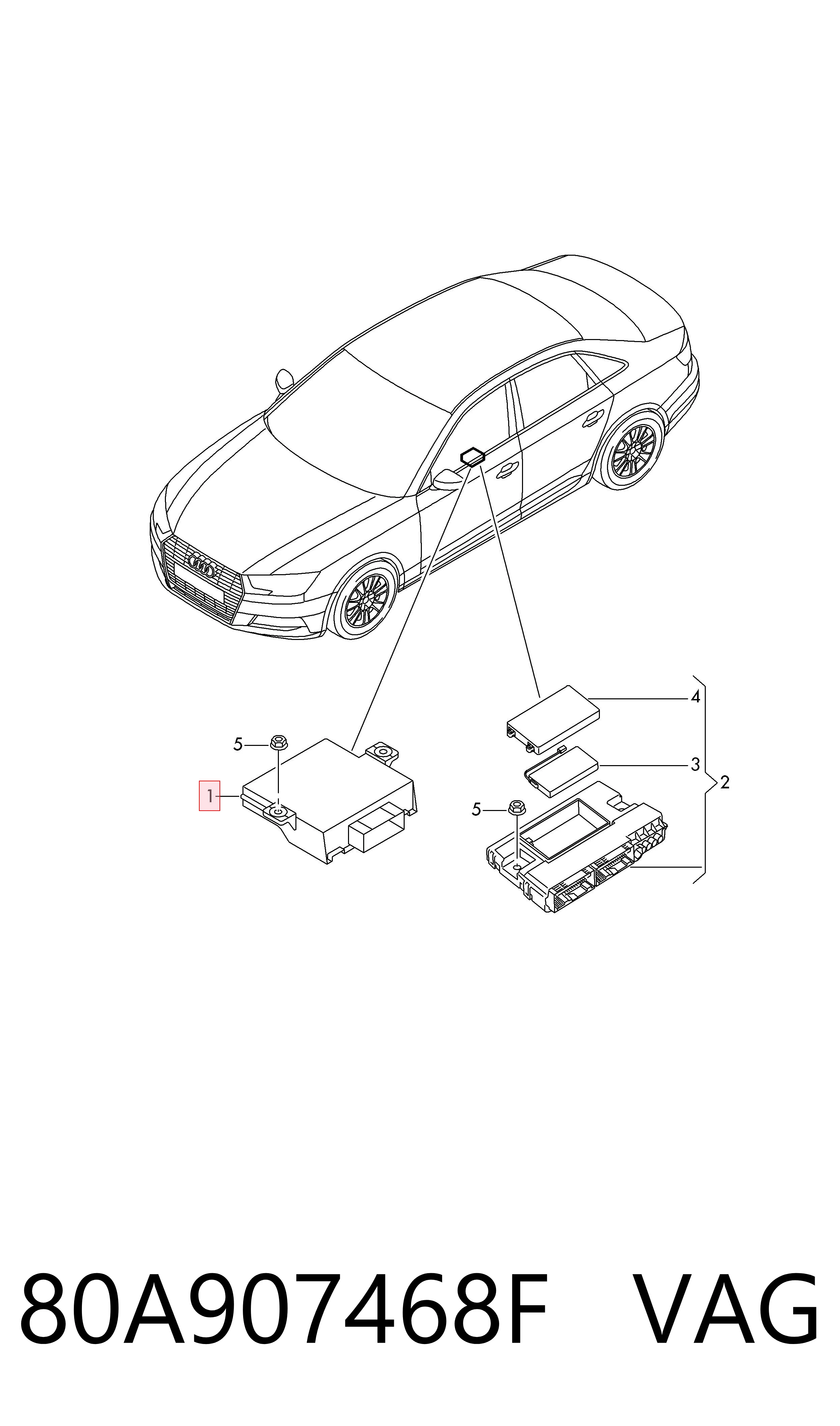 Система самодіагностики VAG 80A907468F ціна, від 190.04 USD