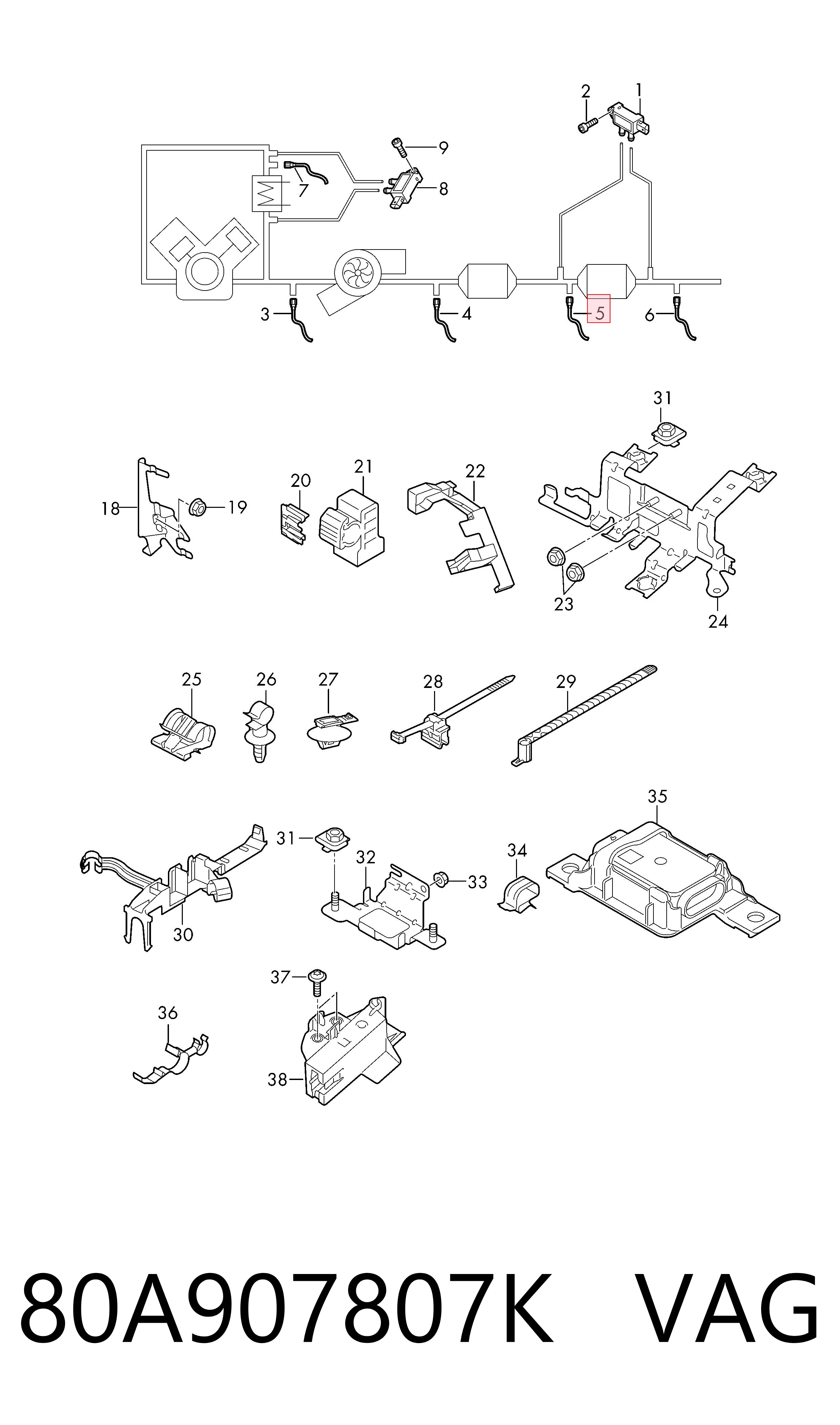  VAG 80A907807K ціна, від 245.99 USD