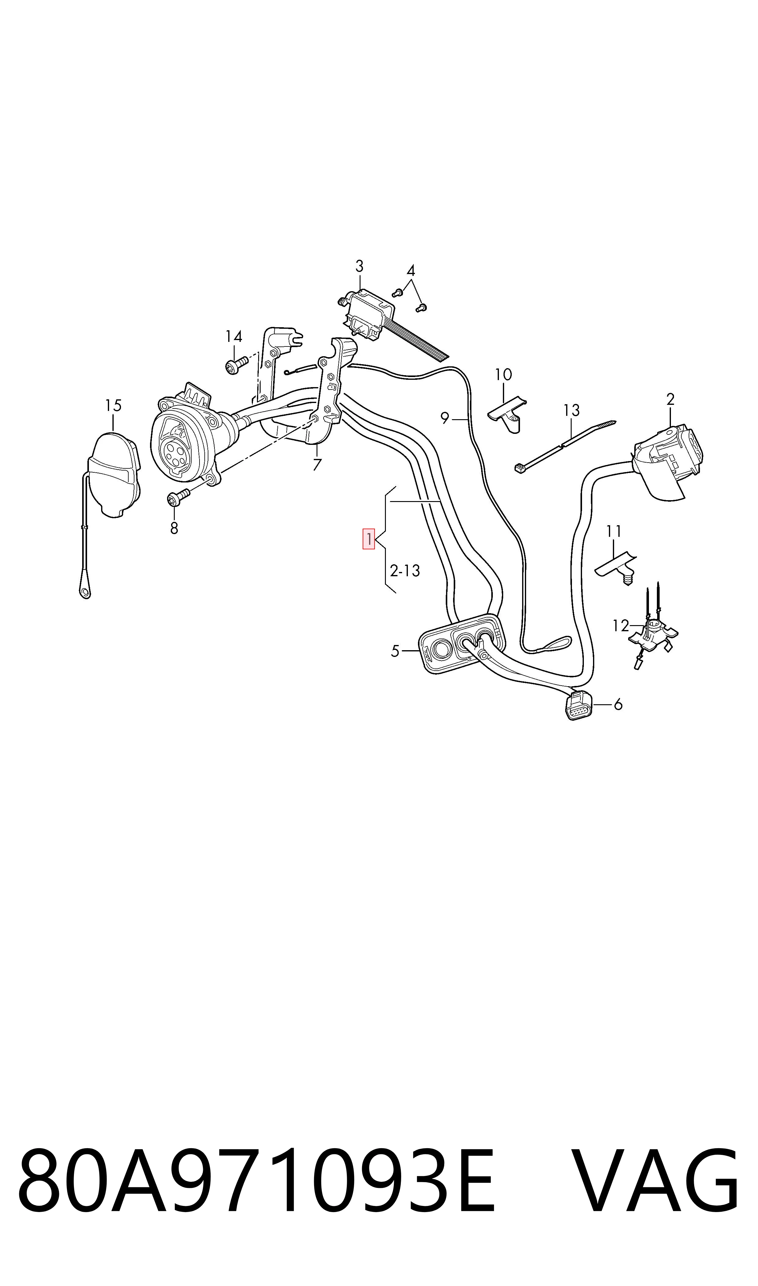 80A971093E VAG Порт зарядки