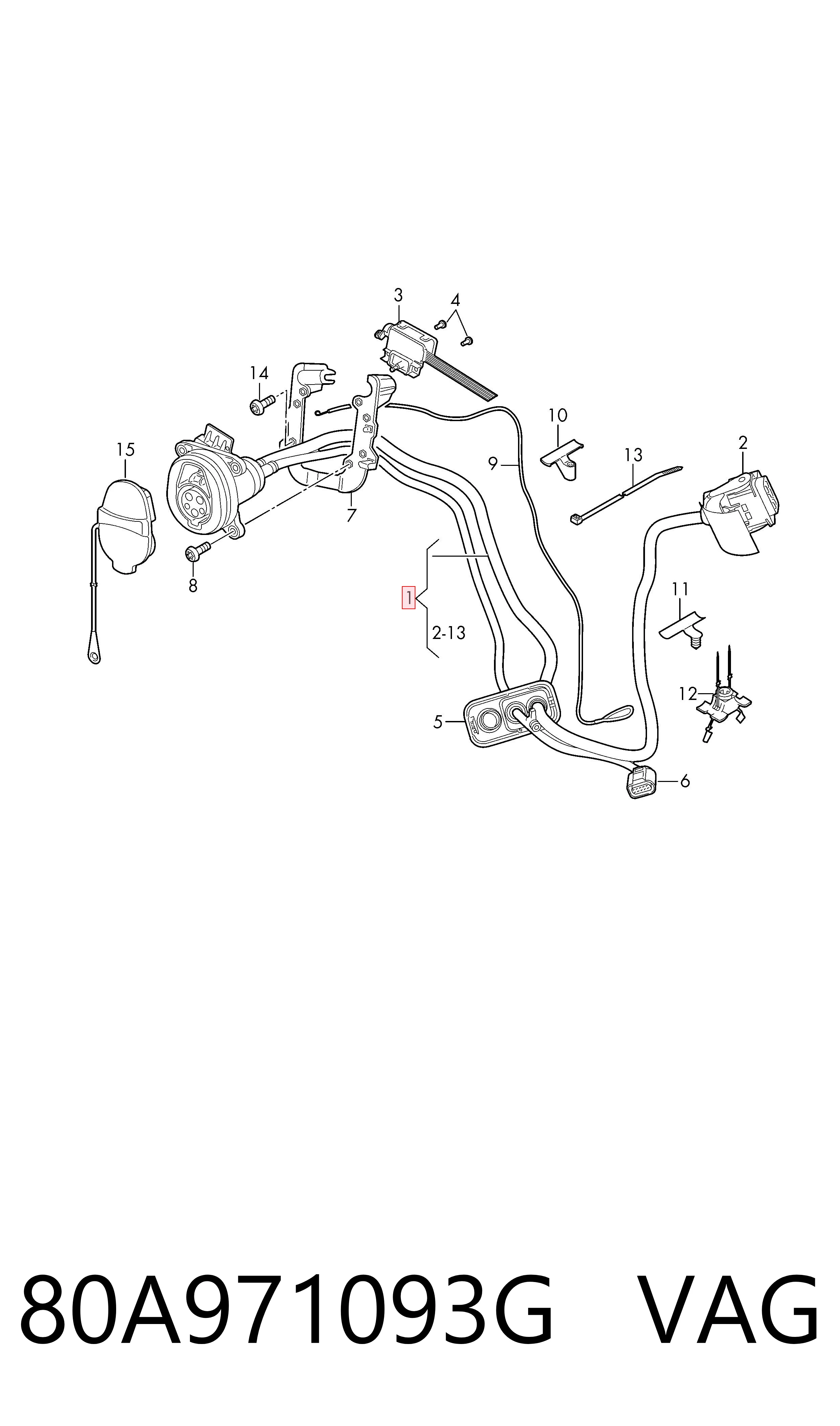 80A971093G VAG Порт зарядки
