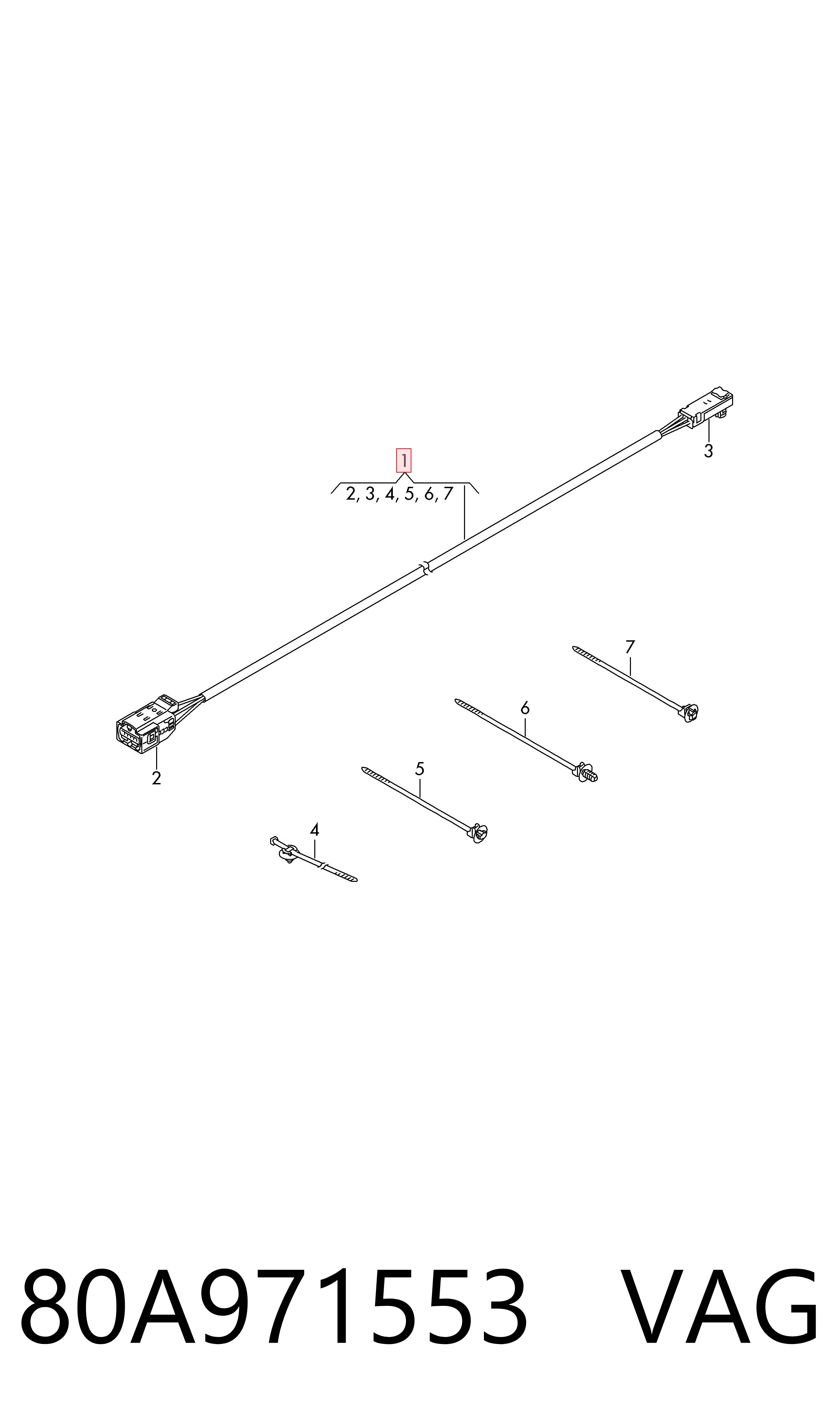 VAG 80A971553 ціна, від 38.01 USD